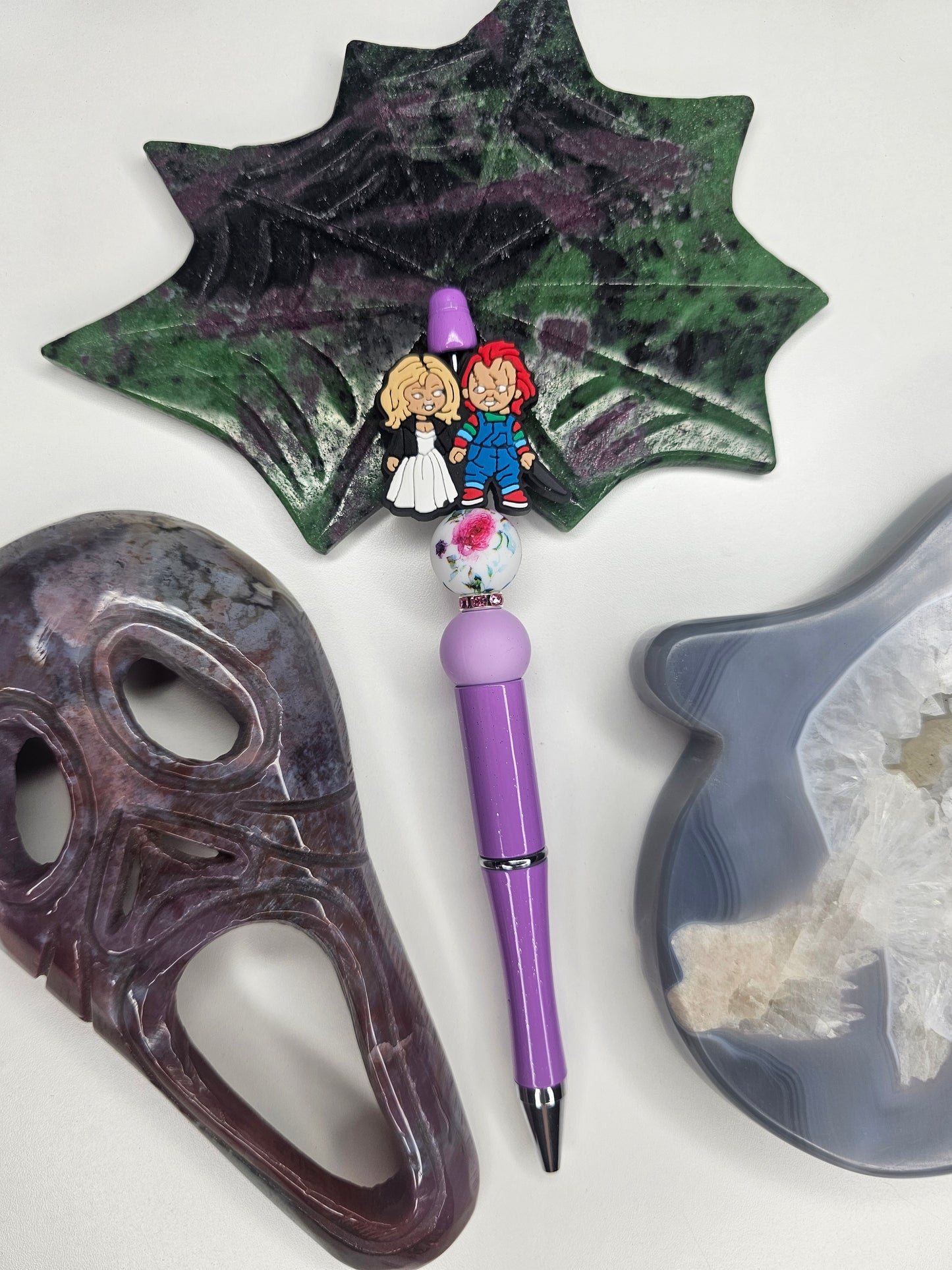Chucky Floral Beaded Pen