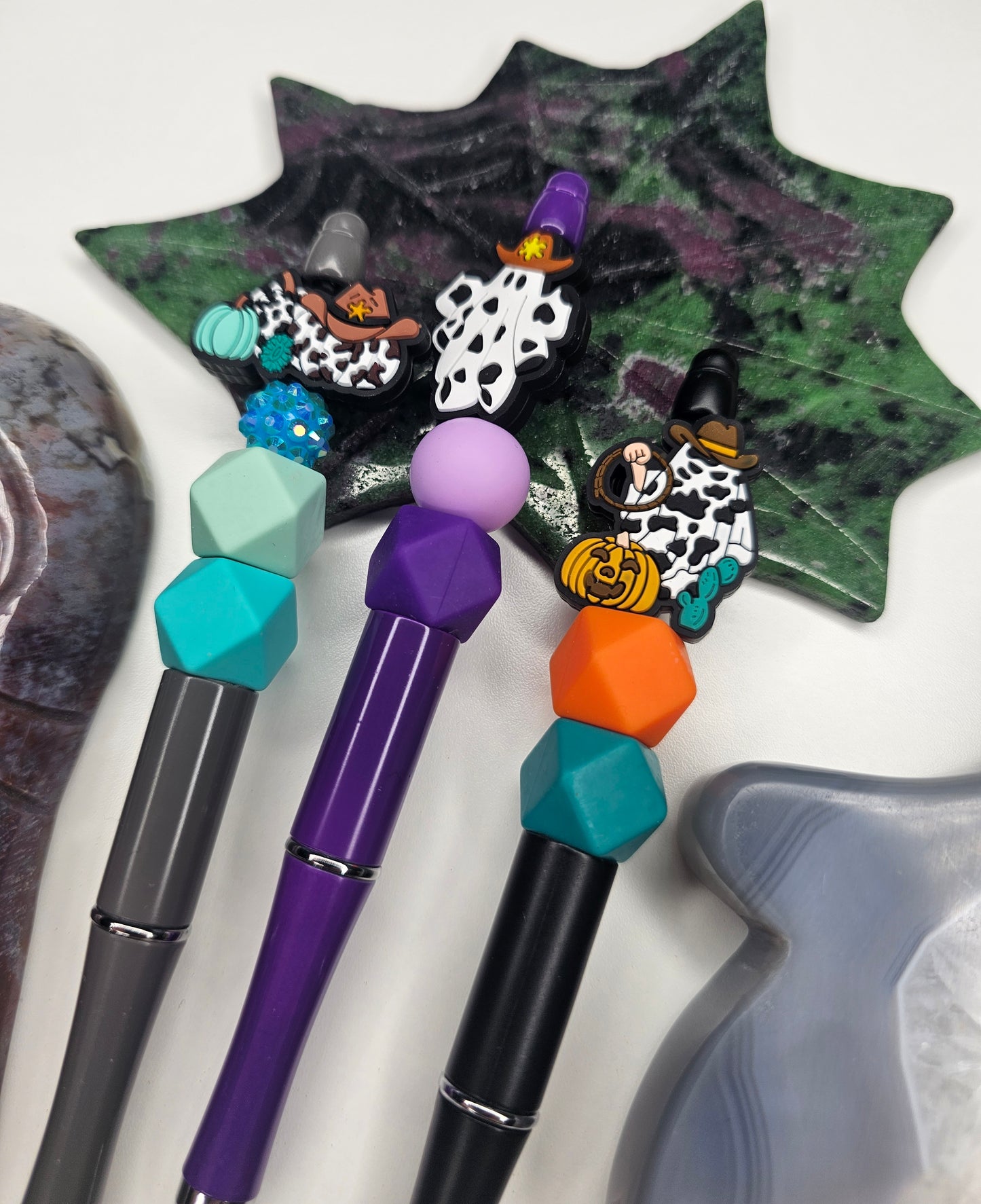 Spooky Western Beaded Pen