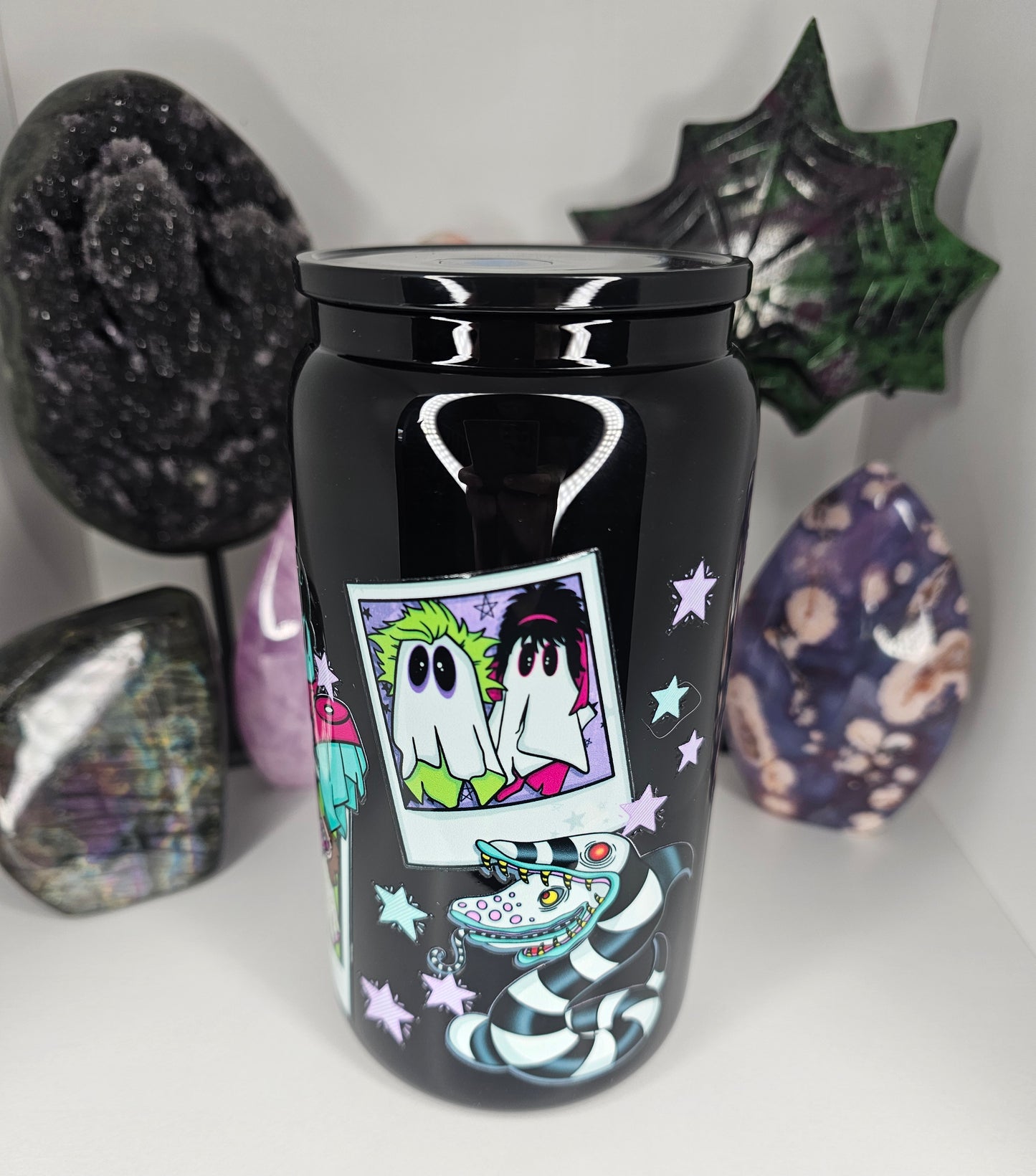 16oz Beetle Ghost Glass Cup