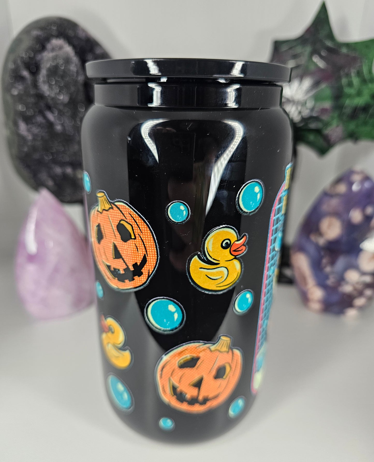 16oz Spooky Bath Glass Cup