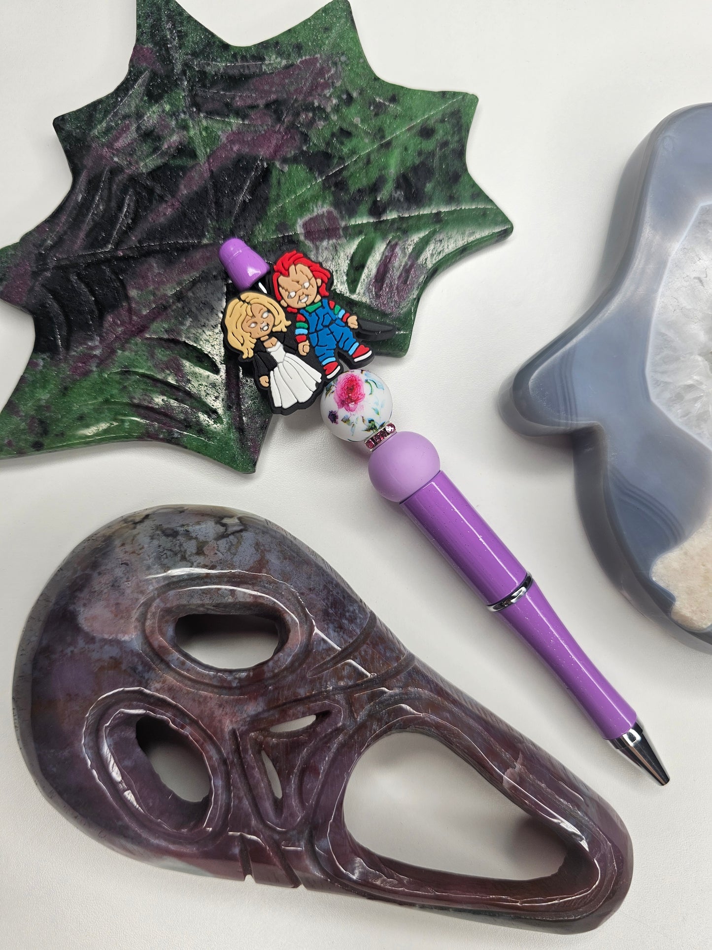 Chucky Floral Beaded Pen