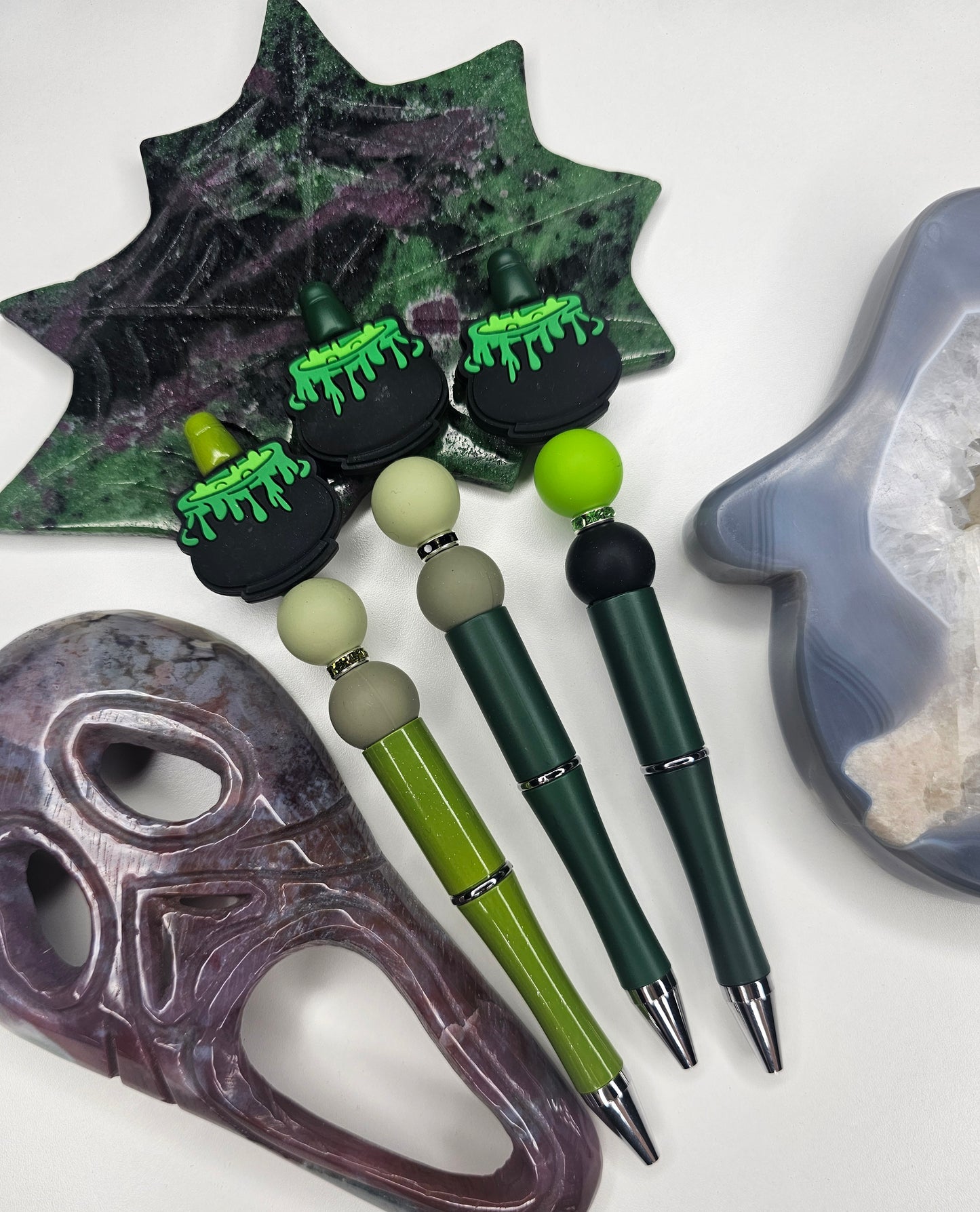 Green Witch Beaded Pen