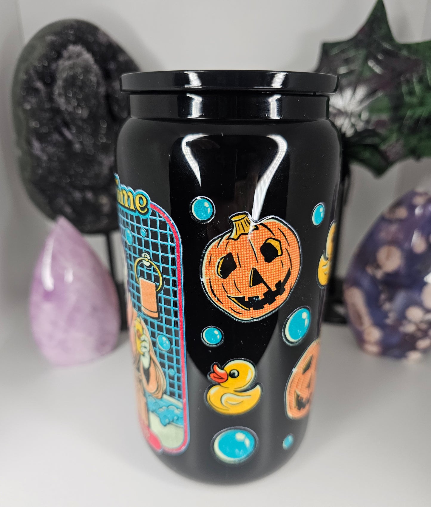 16oz Spooky Bath Glass Cup