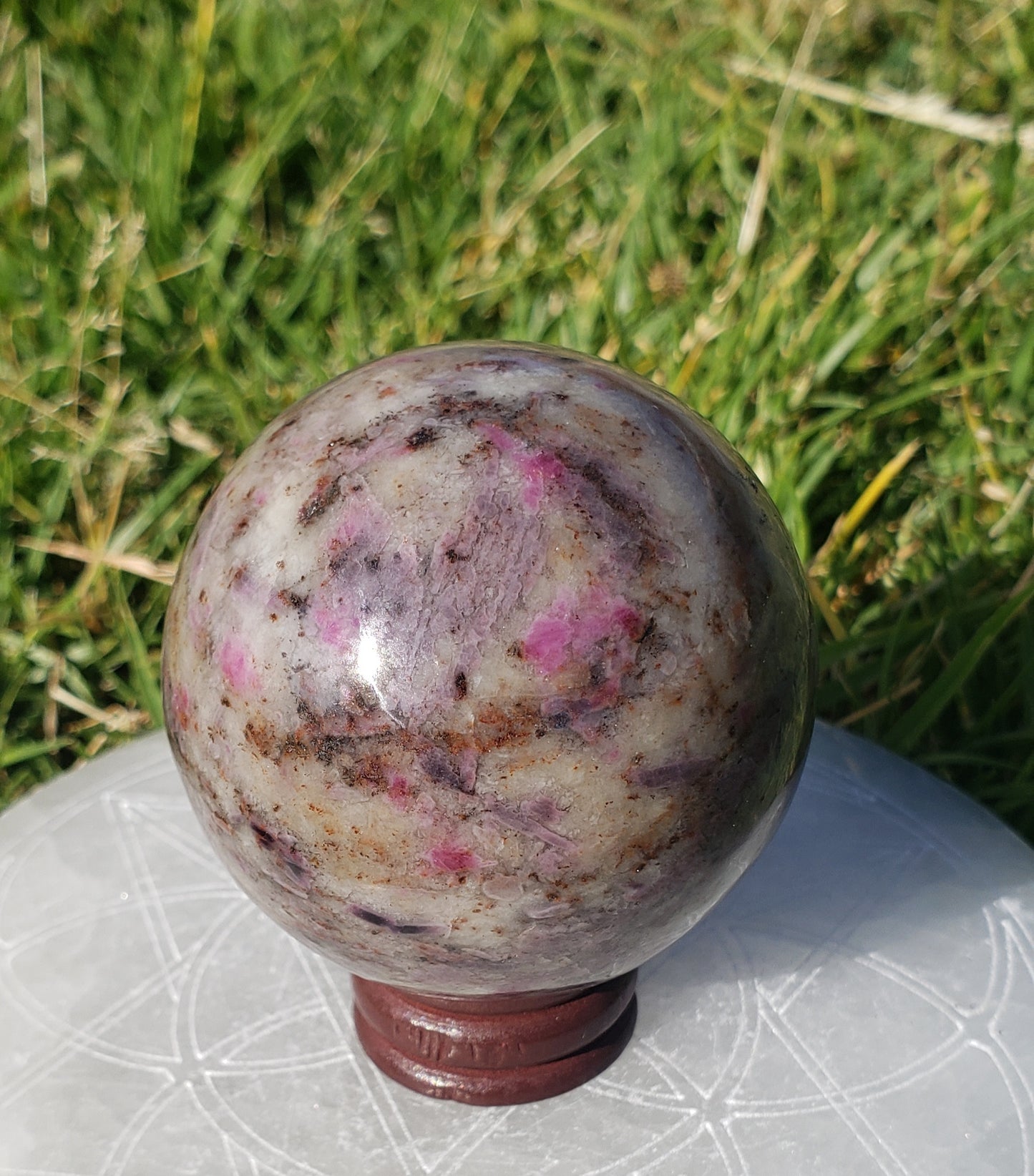 Ruby in Feldspar Sphere (A)