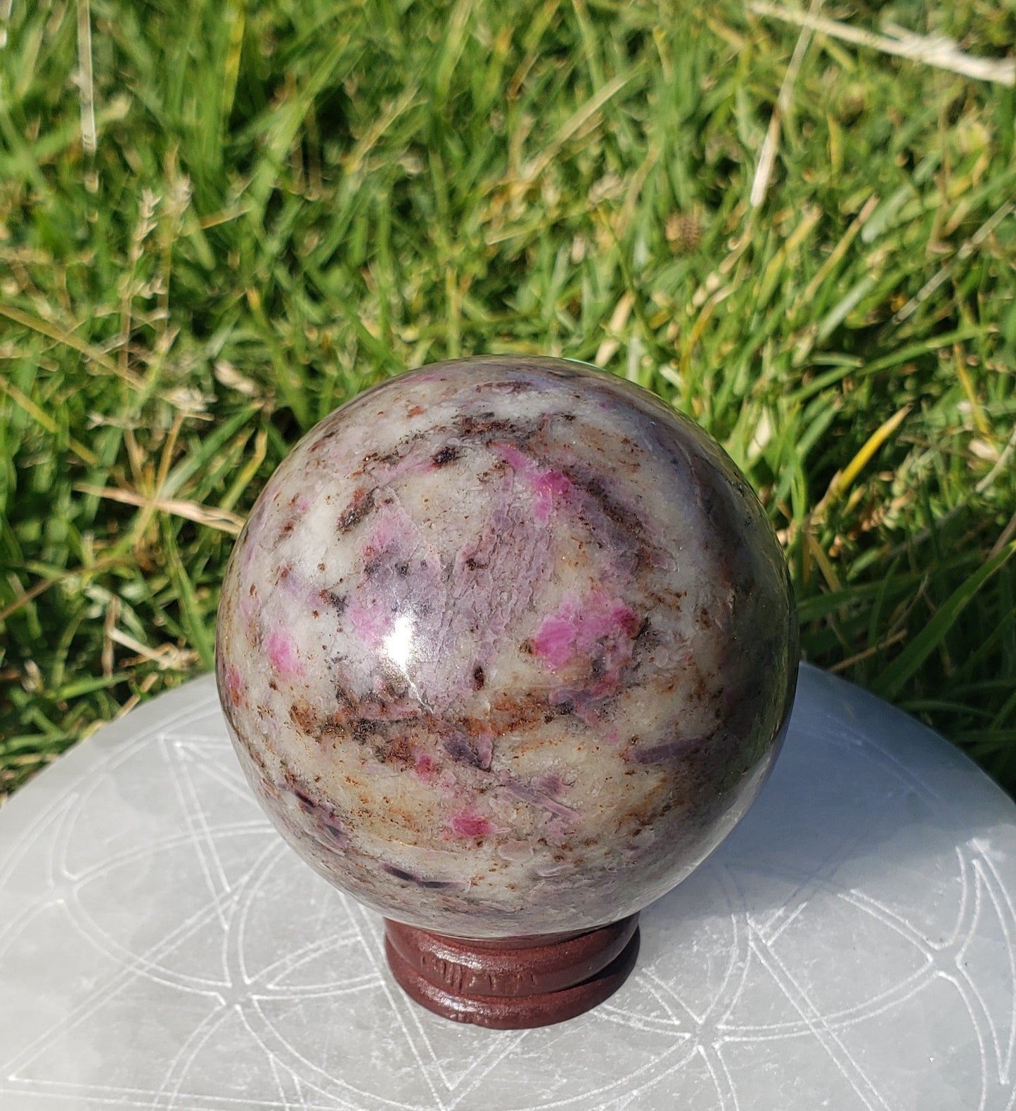 Ruby in Feldspar Sphere (A)