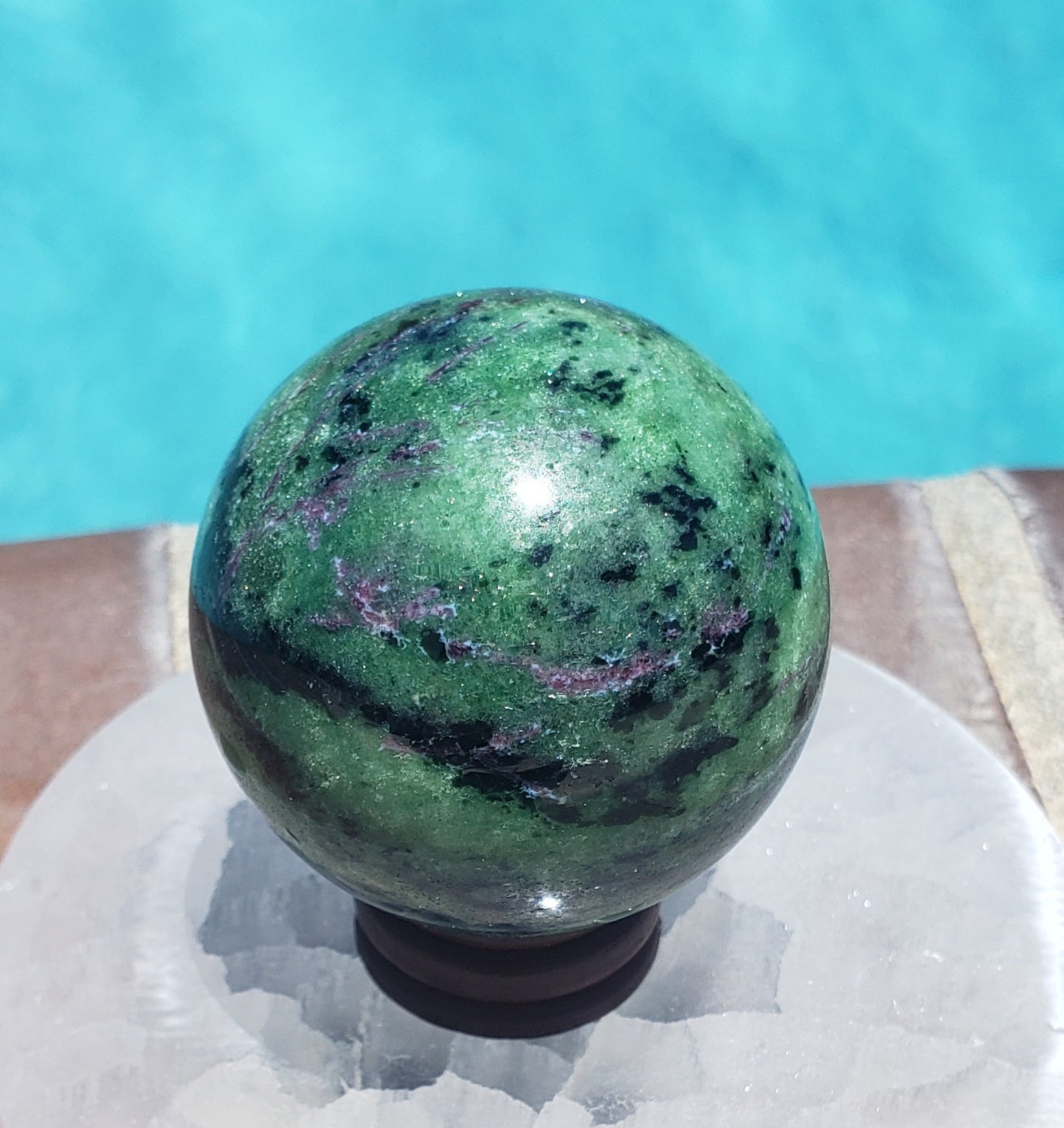 Ruby Zoisite Sphere