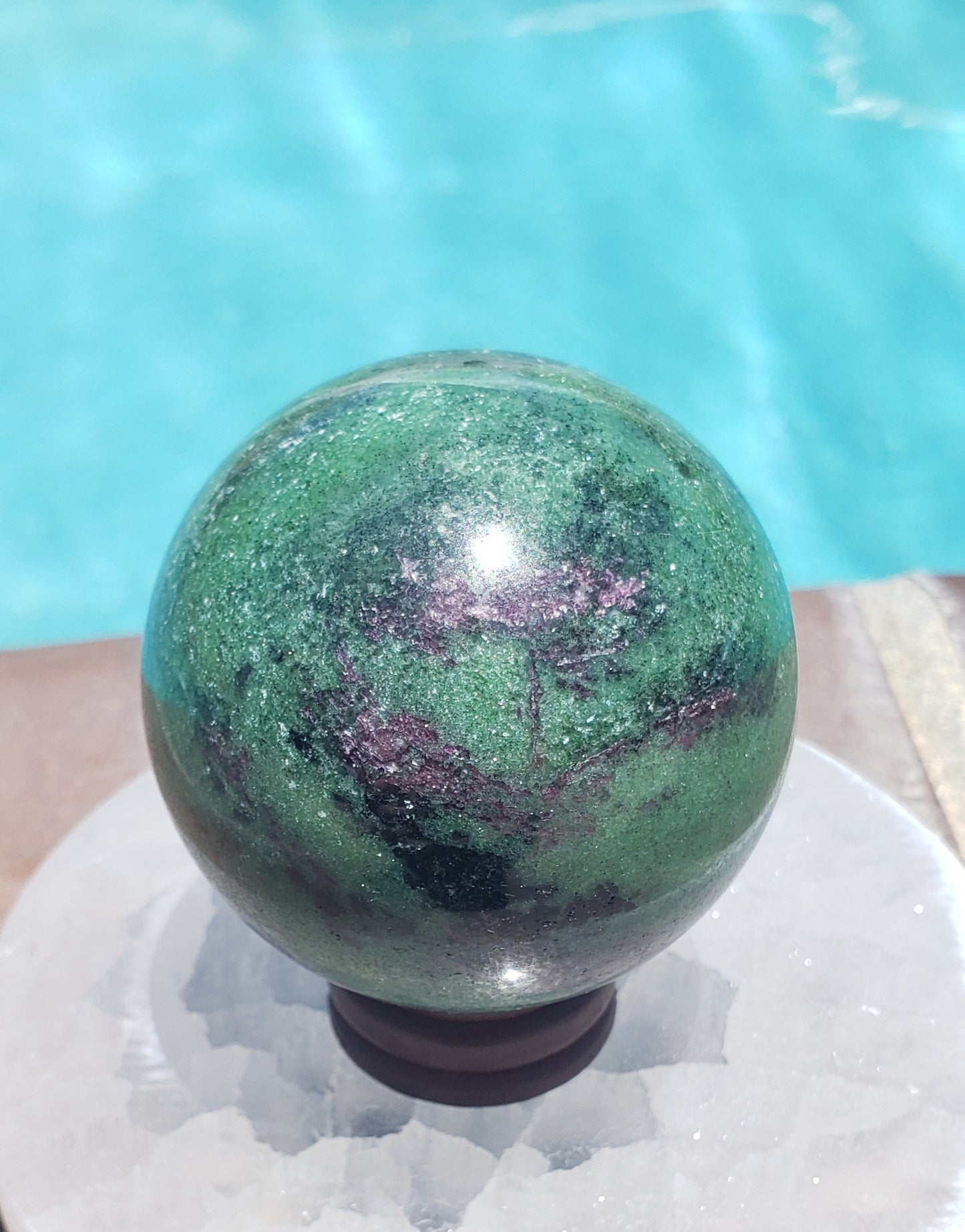 Ruby Zoisite Sphere