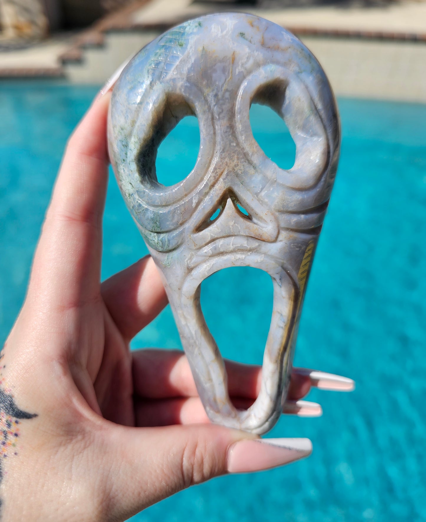 Moss Agate Ghostface Mask #1