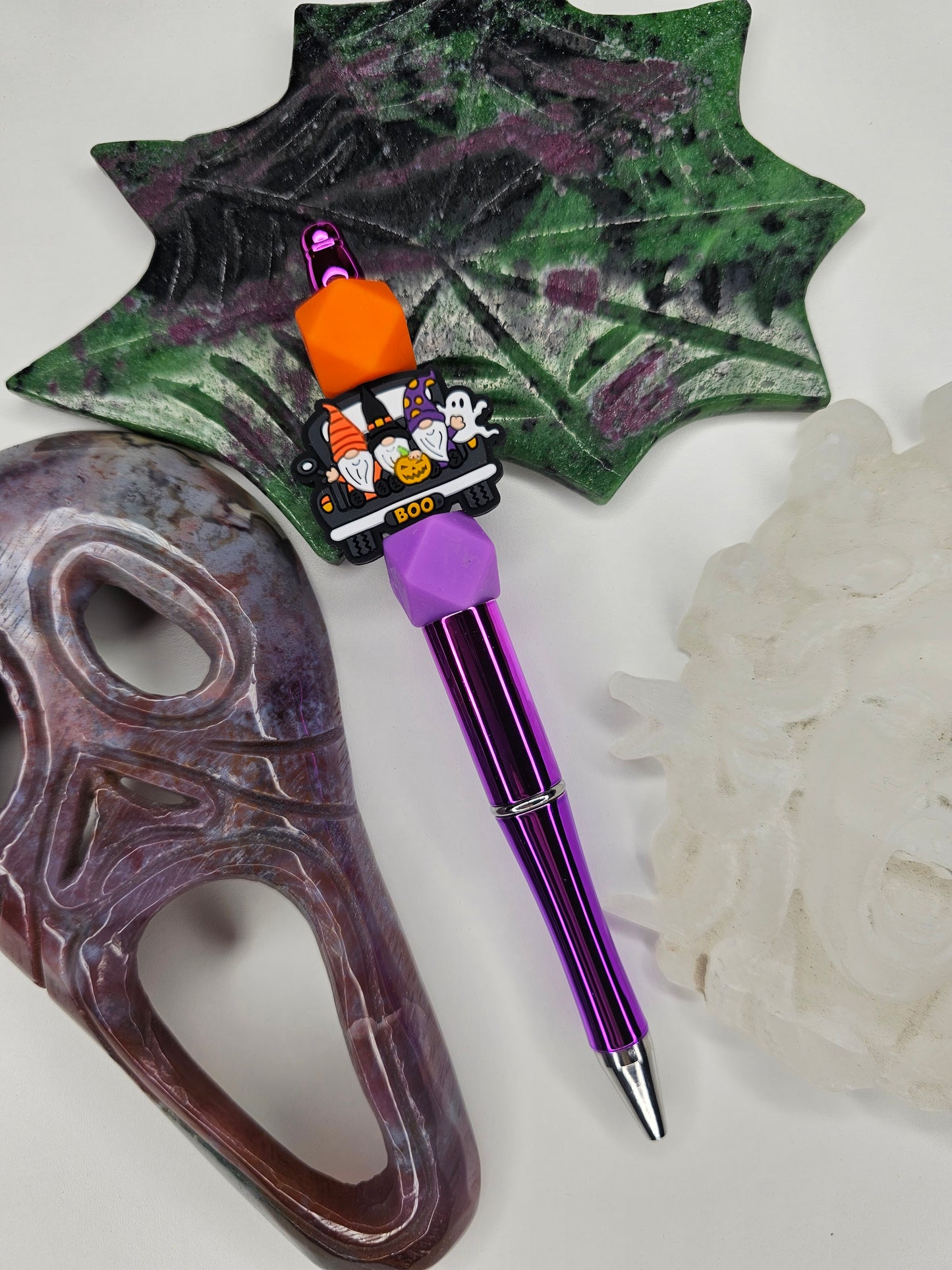 Spooky Gnomes Beaded Pen
