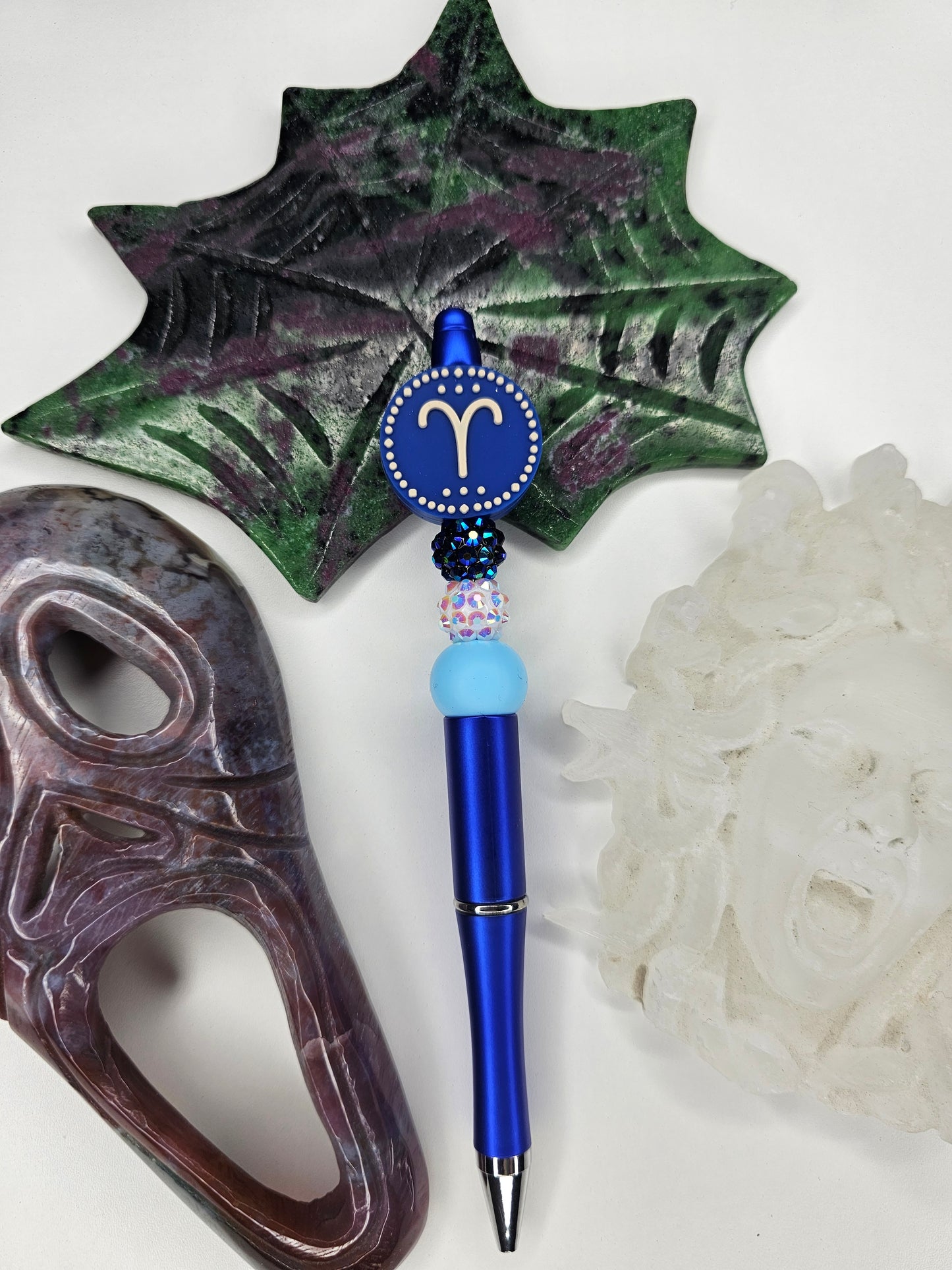 Aries Zodiac Beaded Pen