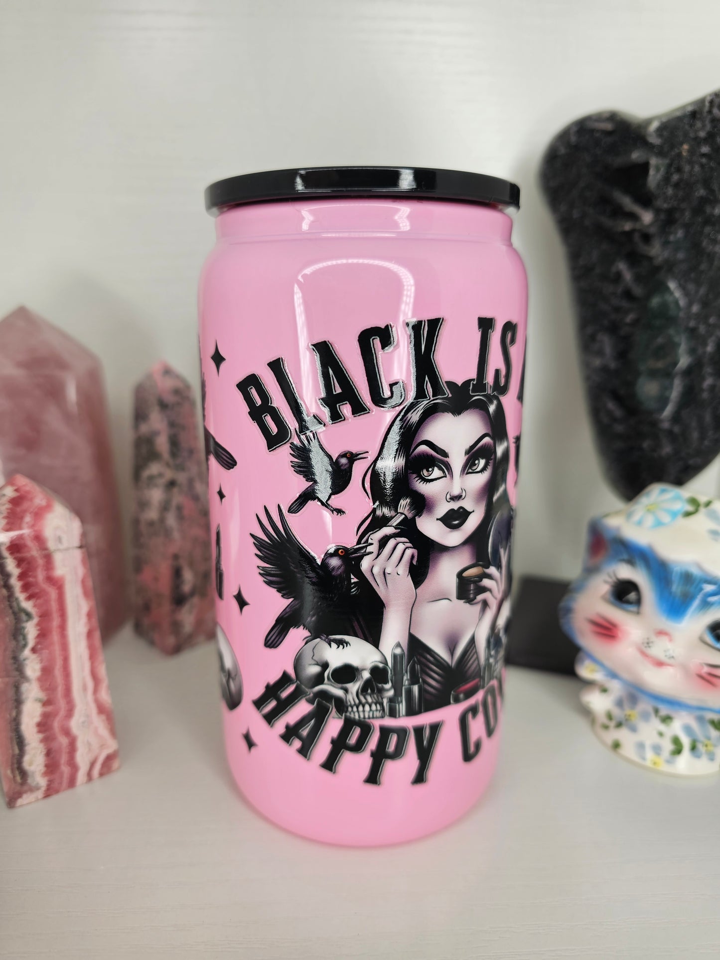 16oz Goth Girl Glass Cup