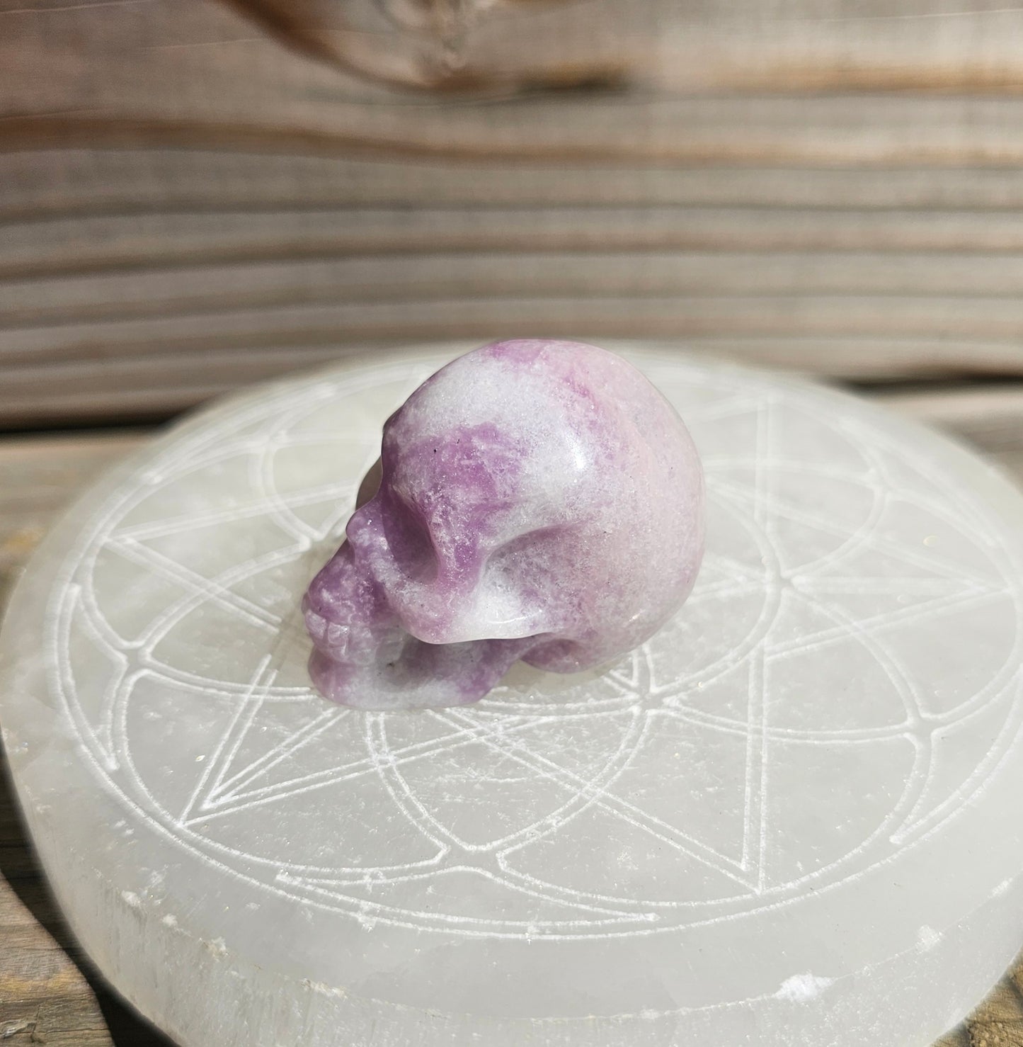 Kunzite Skull