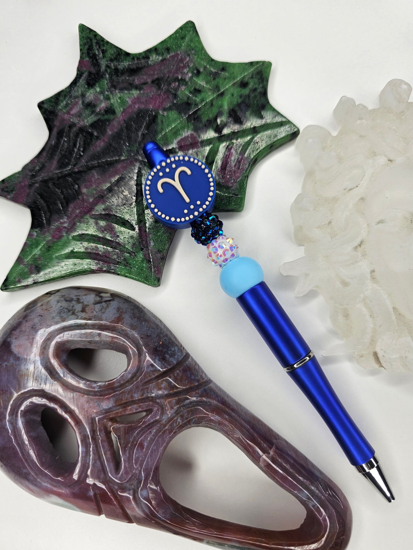 Aries Zodiac Beaded Pen