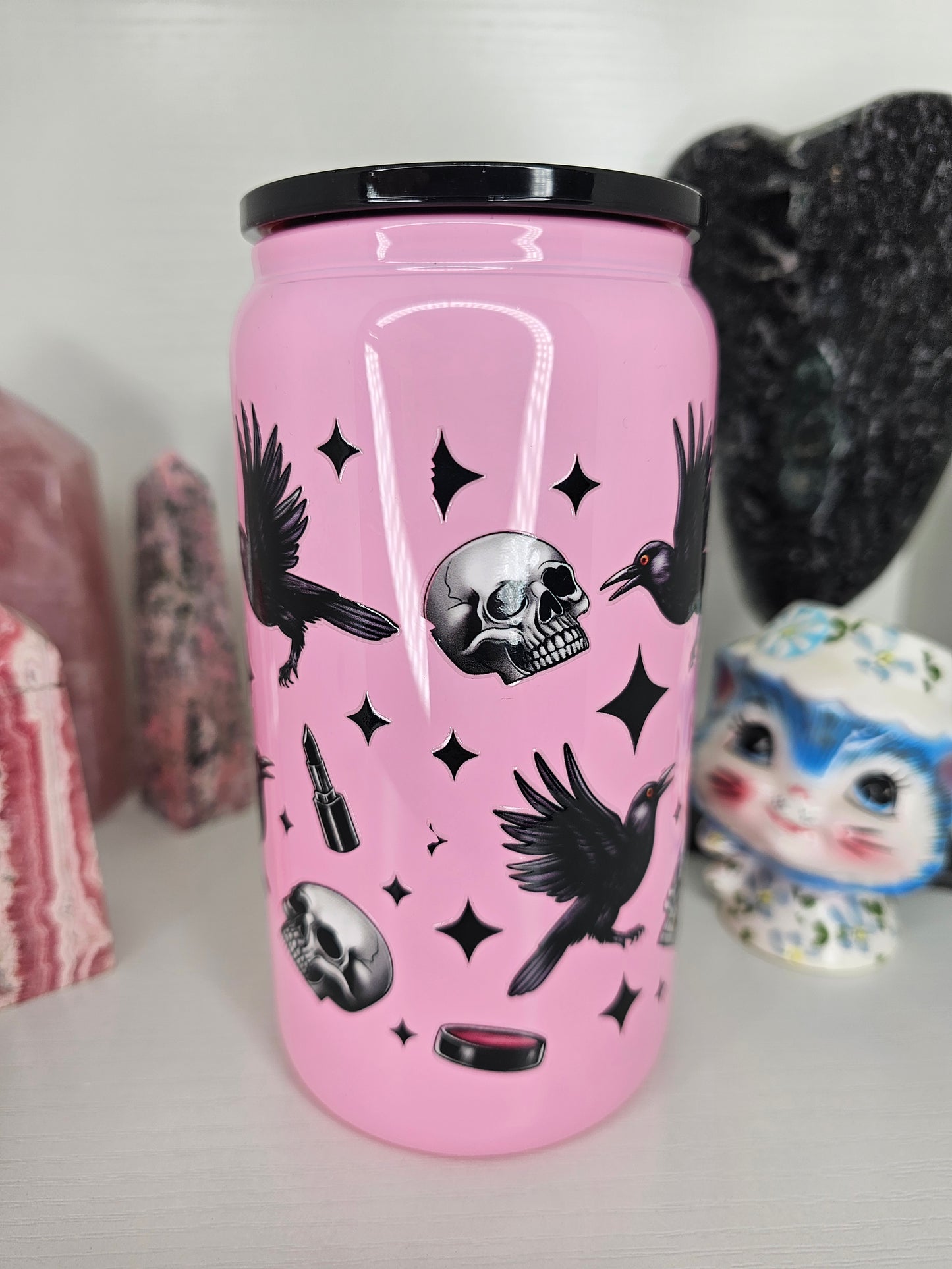 16oz Goth Girl Glass Cup