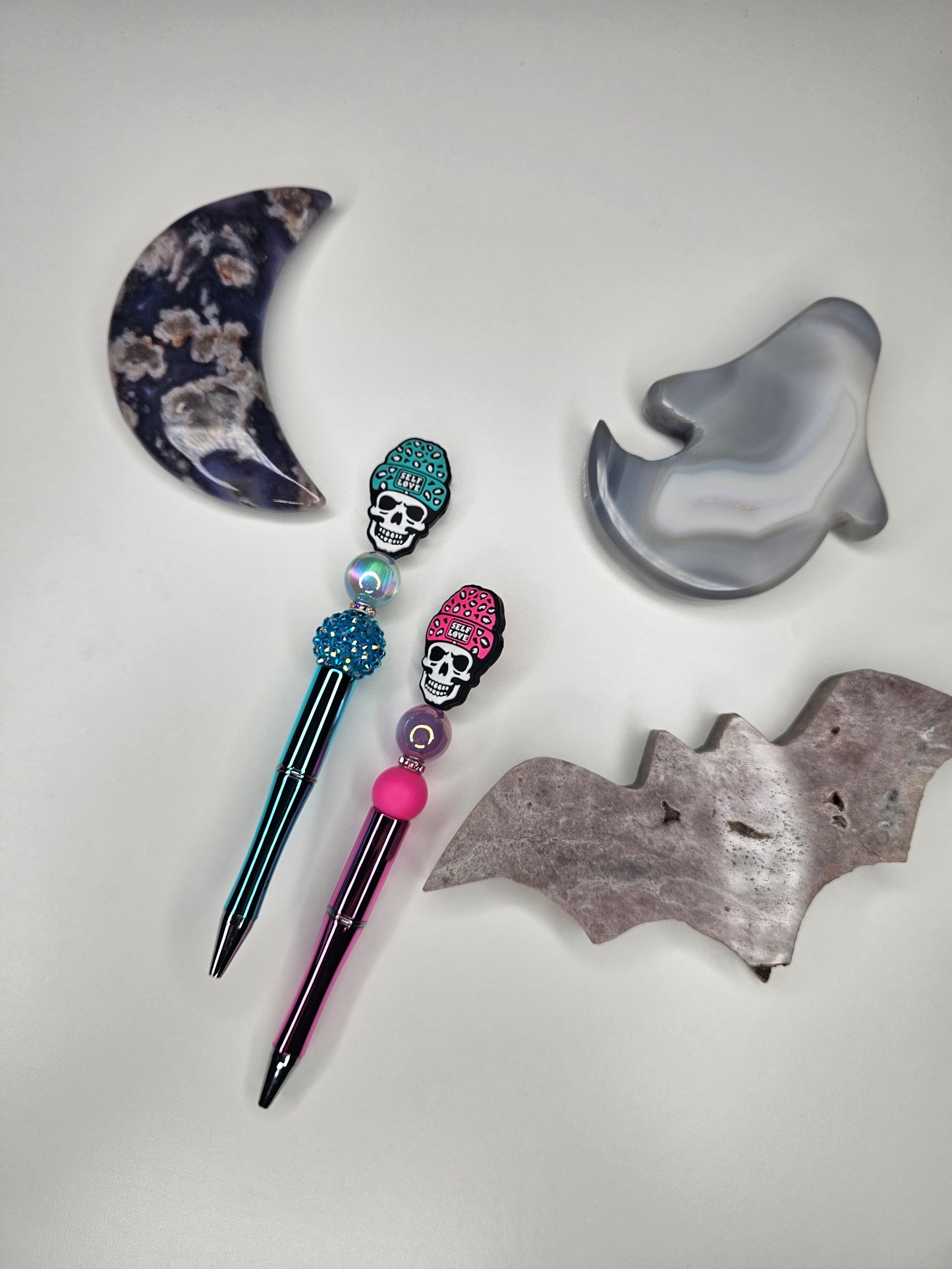 Chill Skelly Beaded Pen