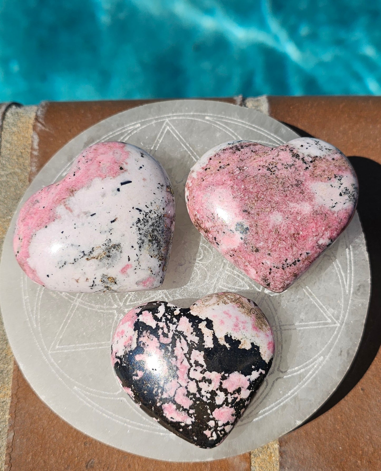 (1) Large Rhodonite Heart