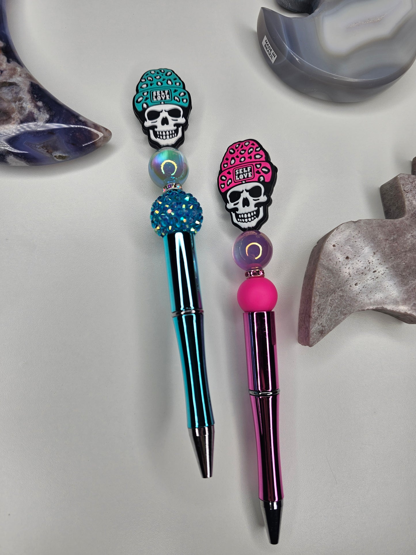 Chill Skelly Beaded Pen