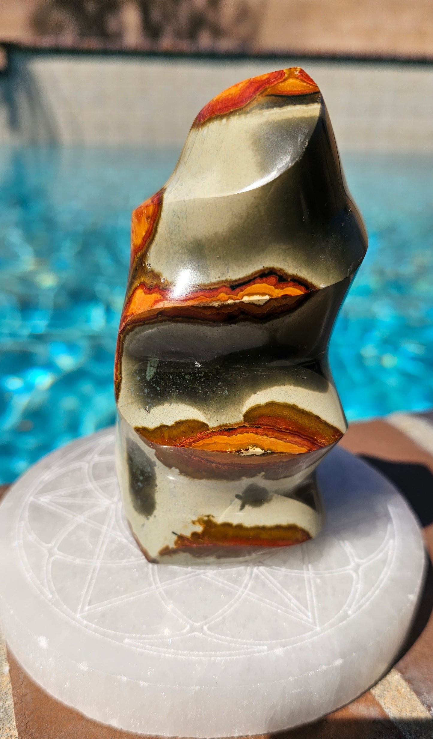 Polychrome Jasper Flame (A)