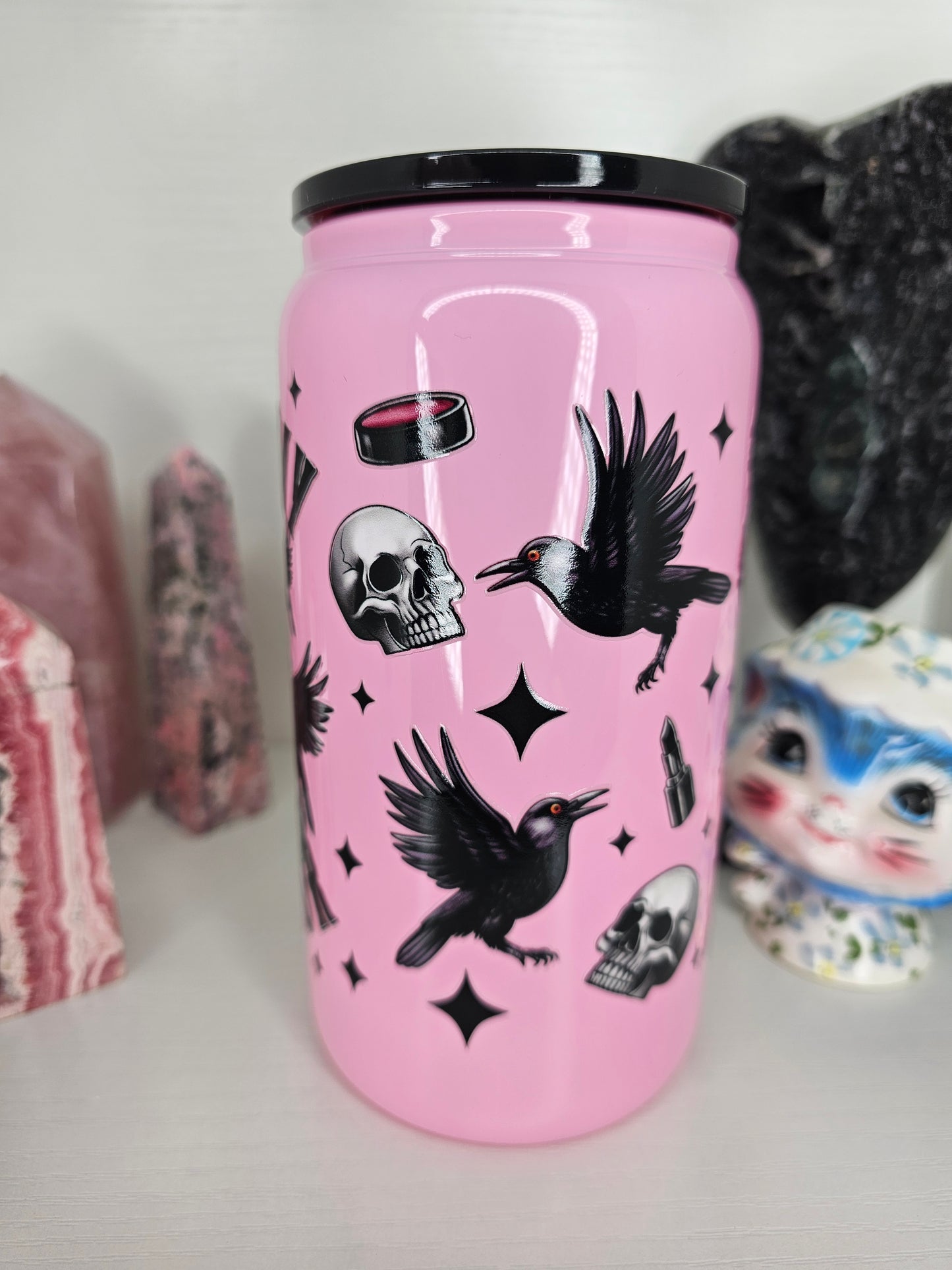 16oz Goth Girl Glass Cup