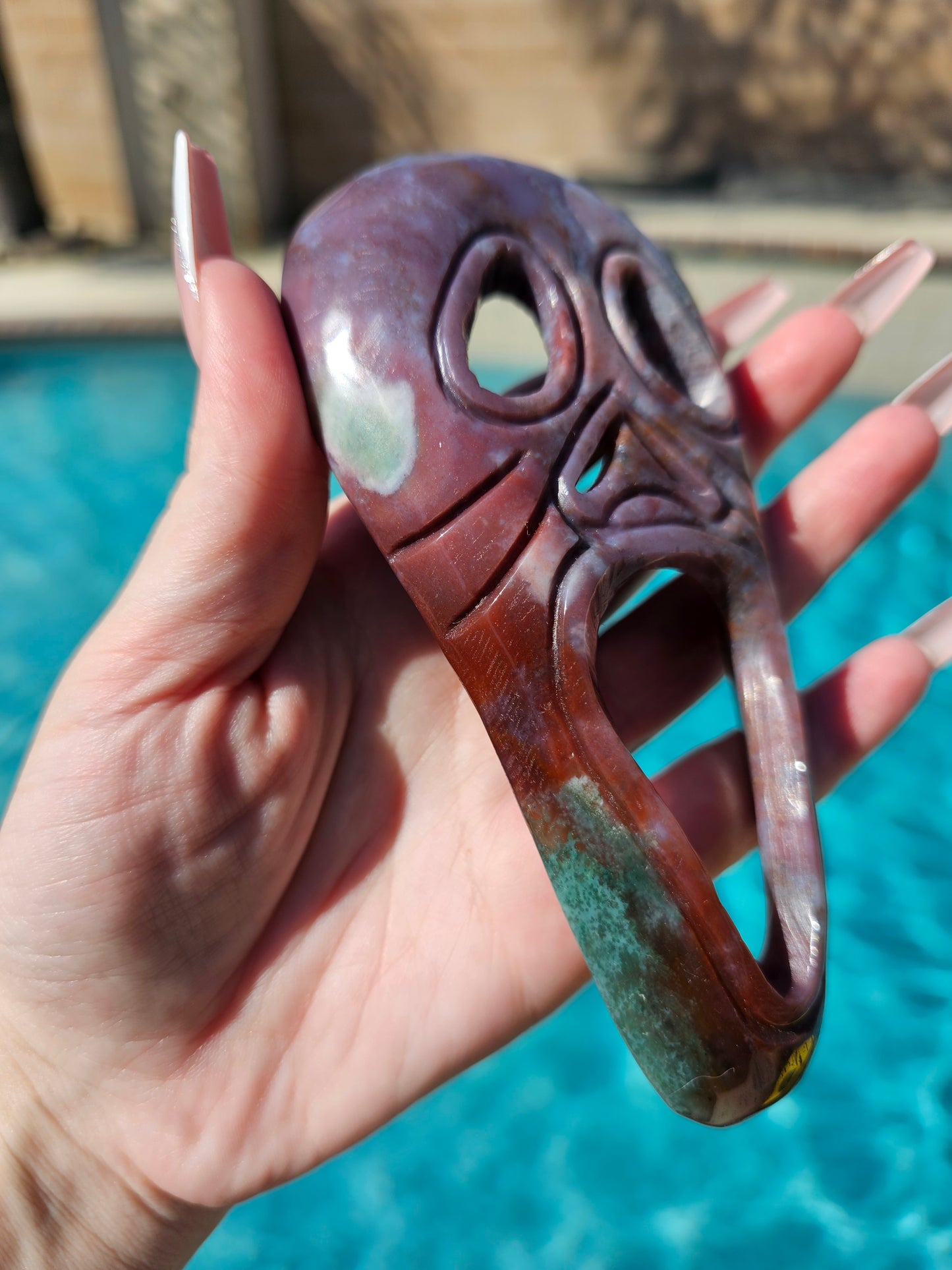 Moss Agate Ghostface Mask #3