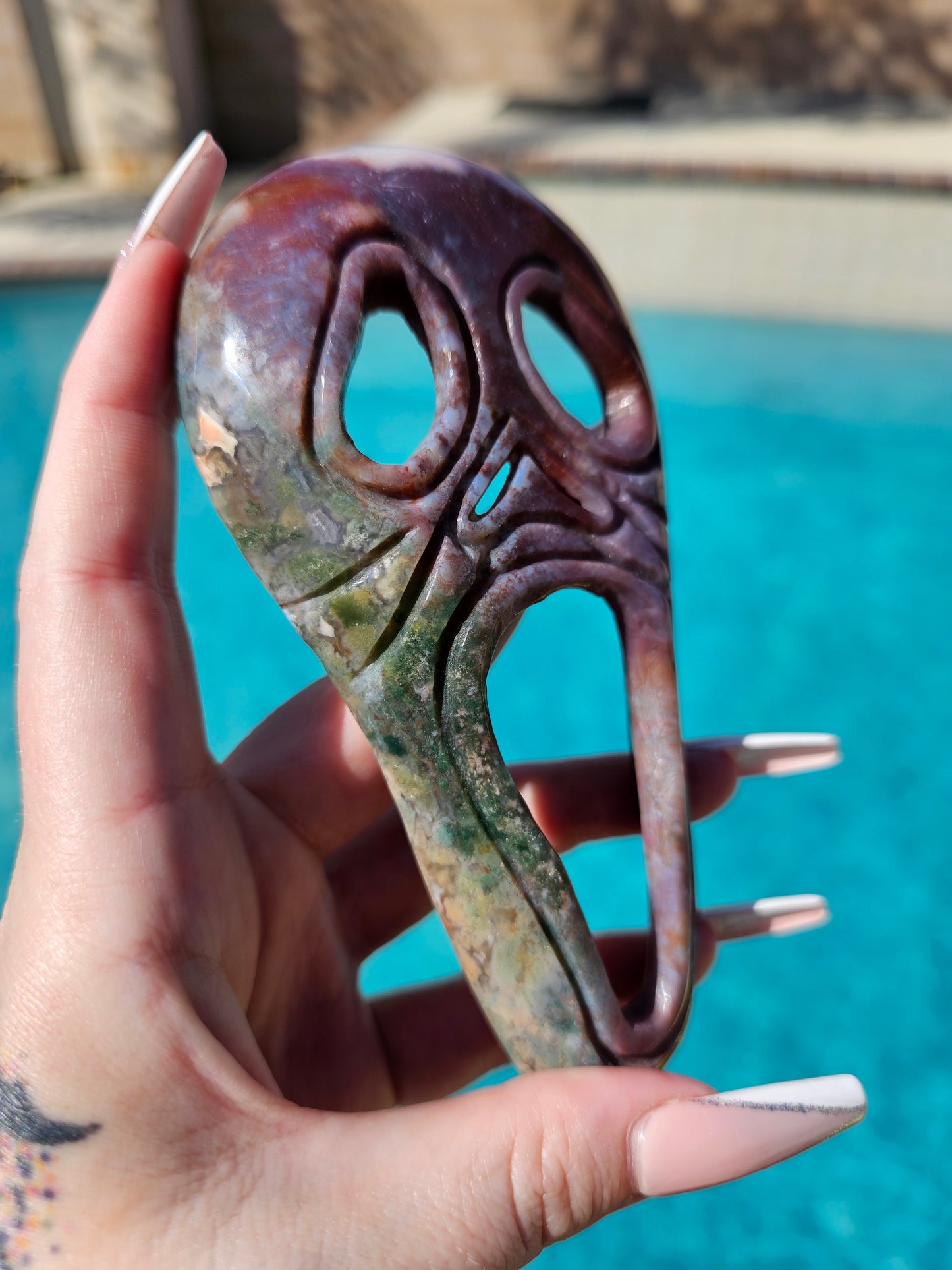 Moss Agate Ghostface Mask #2