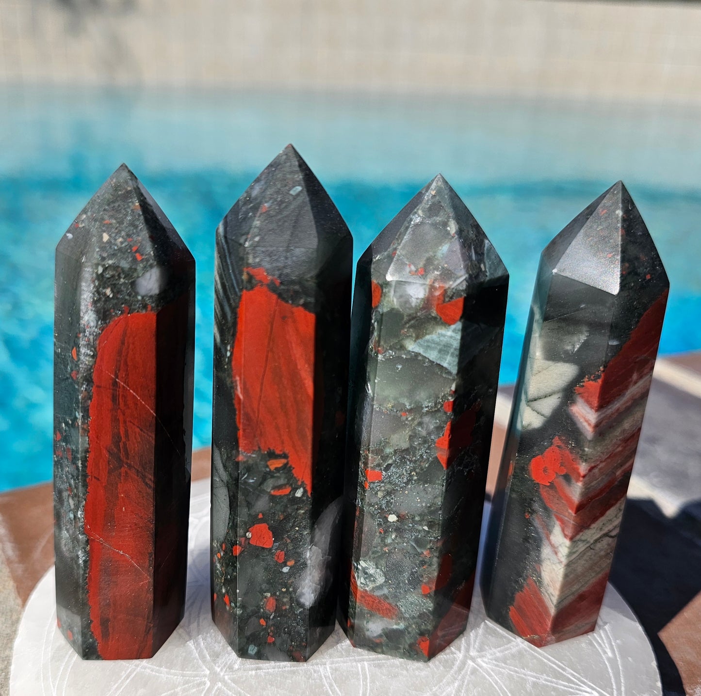 (1) African Bloodstone Tower