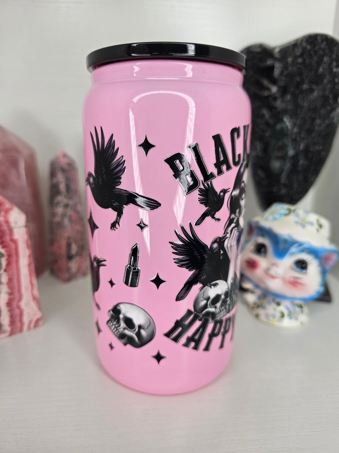 16oz Goth Girl Glass Cup