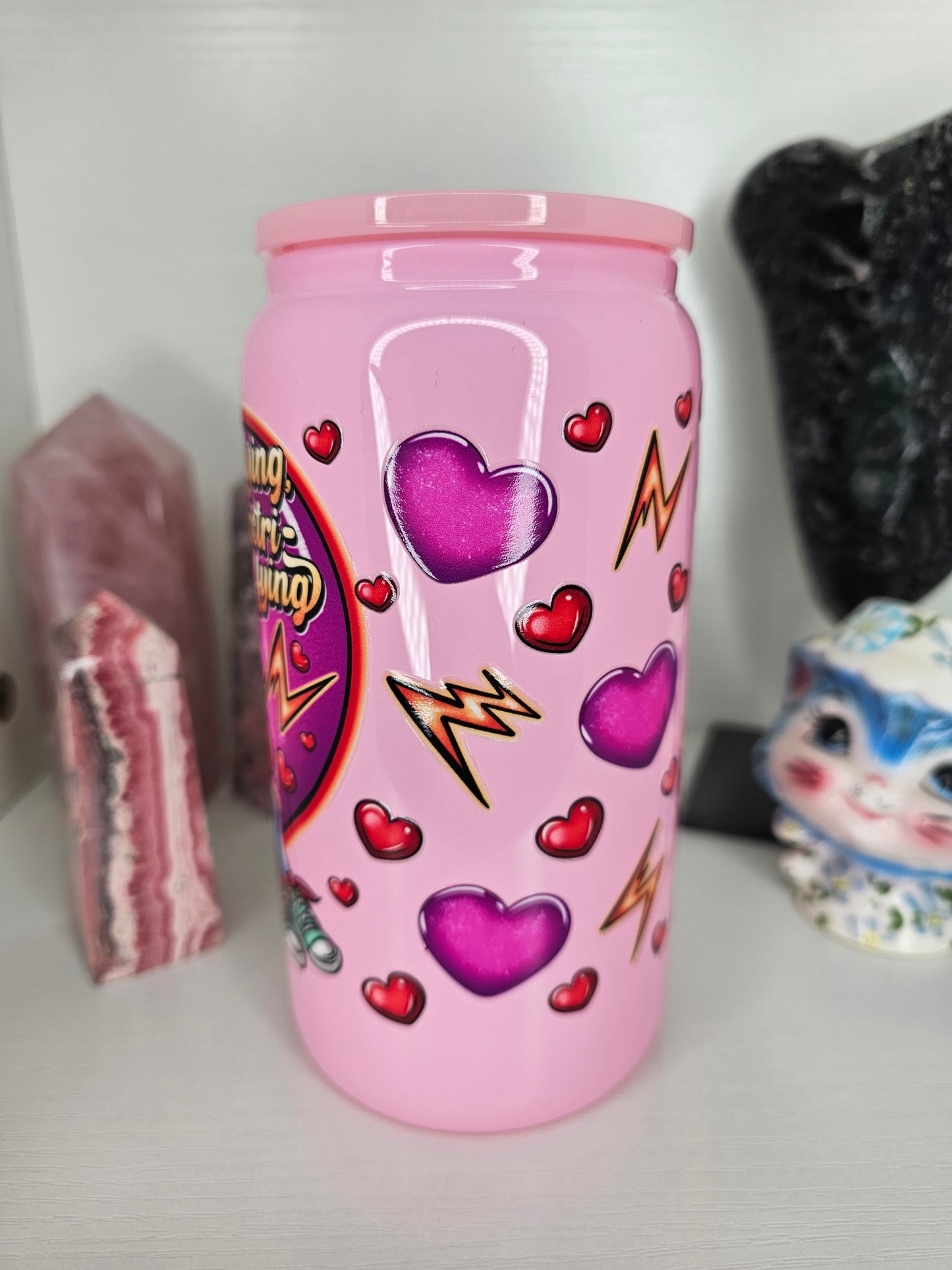 16oz Electrifying Love Glass Cup