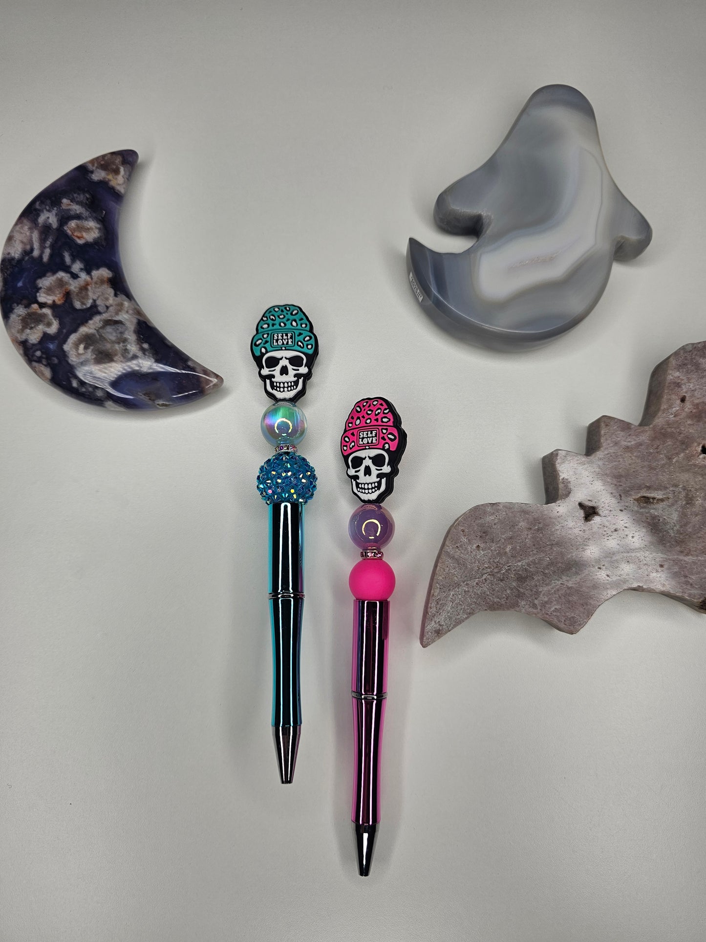 Chill Skelly Beaded Pen