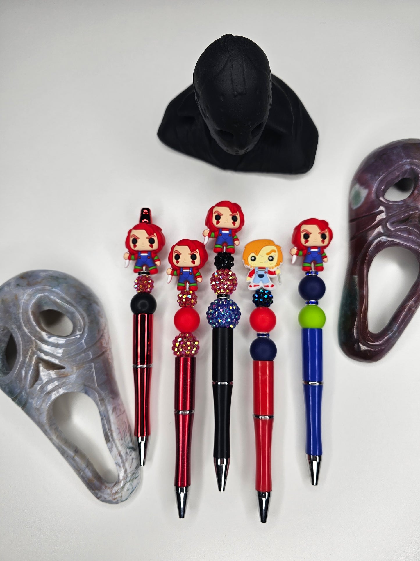 Spooky Doll Beaded Pen