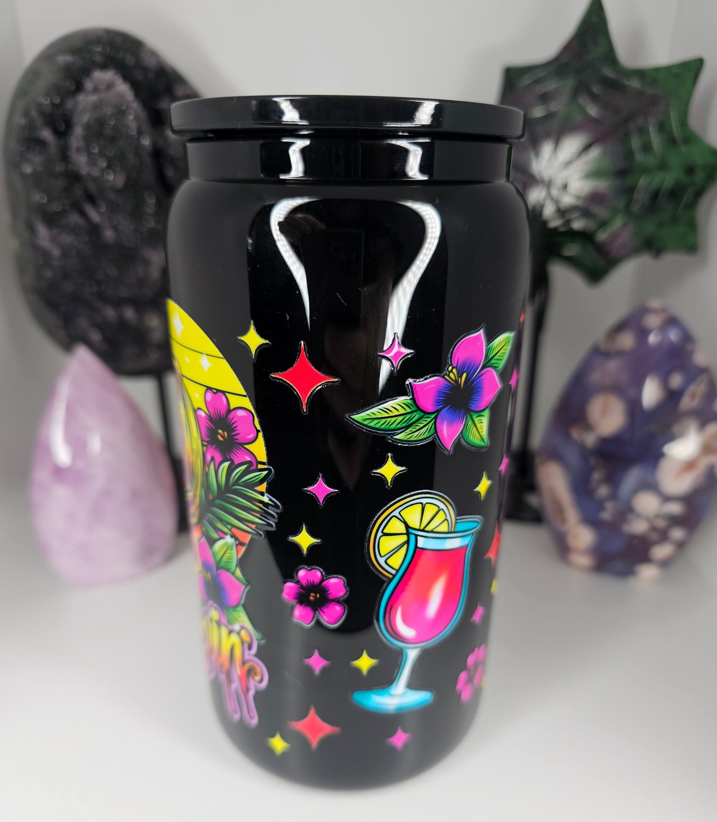 16oz Summerween Glass Cup