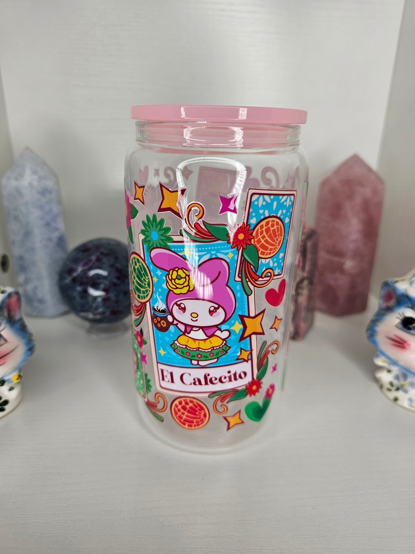 16oz HK Cafecito Glass Cup