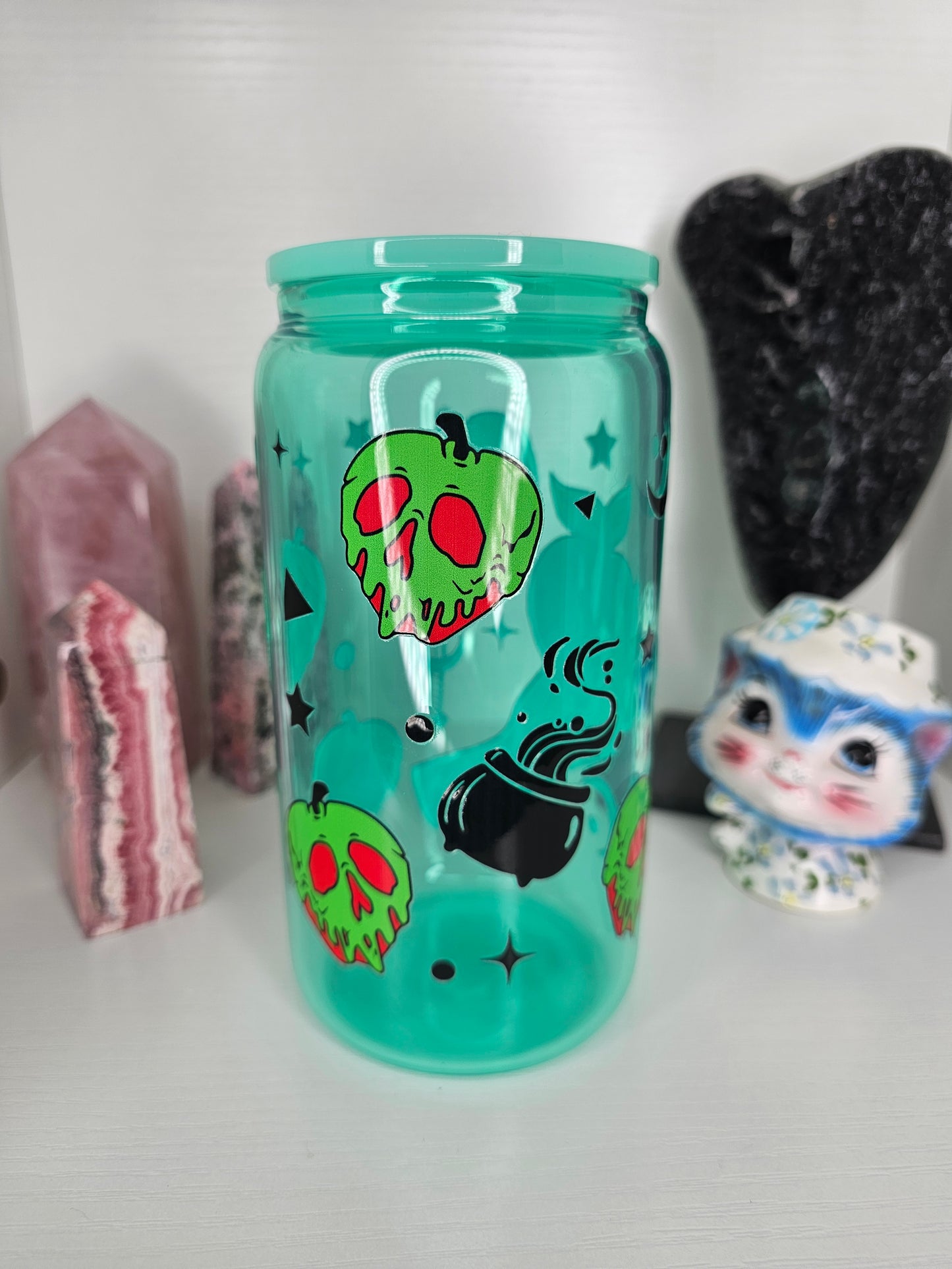 16oz Evil Apple Glass Cup