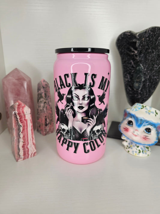 16oz Goth Girl Glass Cup