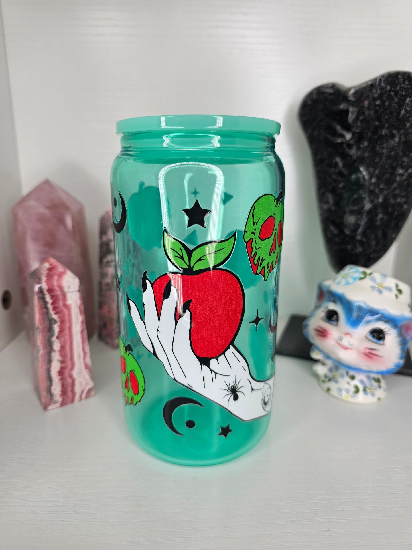 16oz Evil Apple Glass Cup