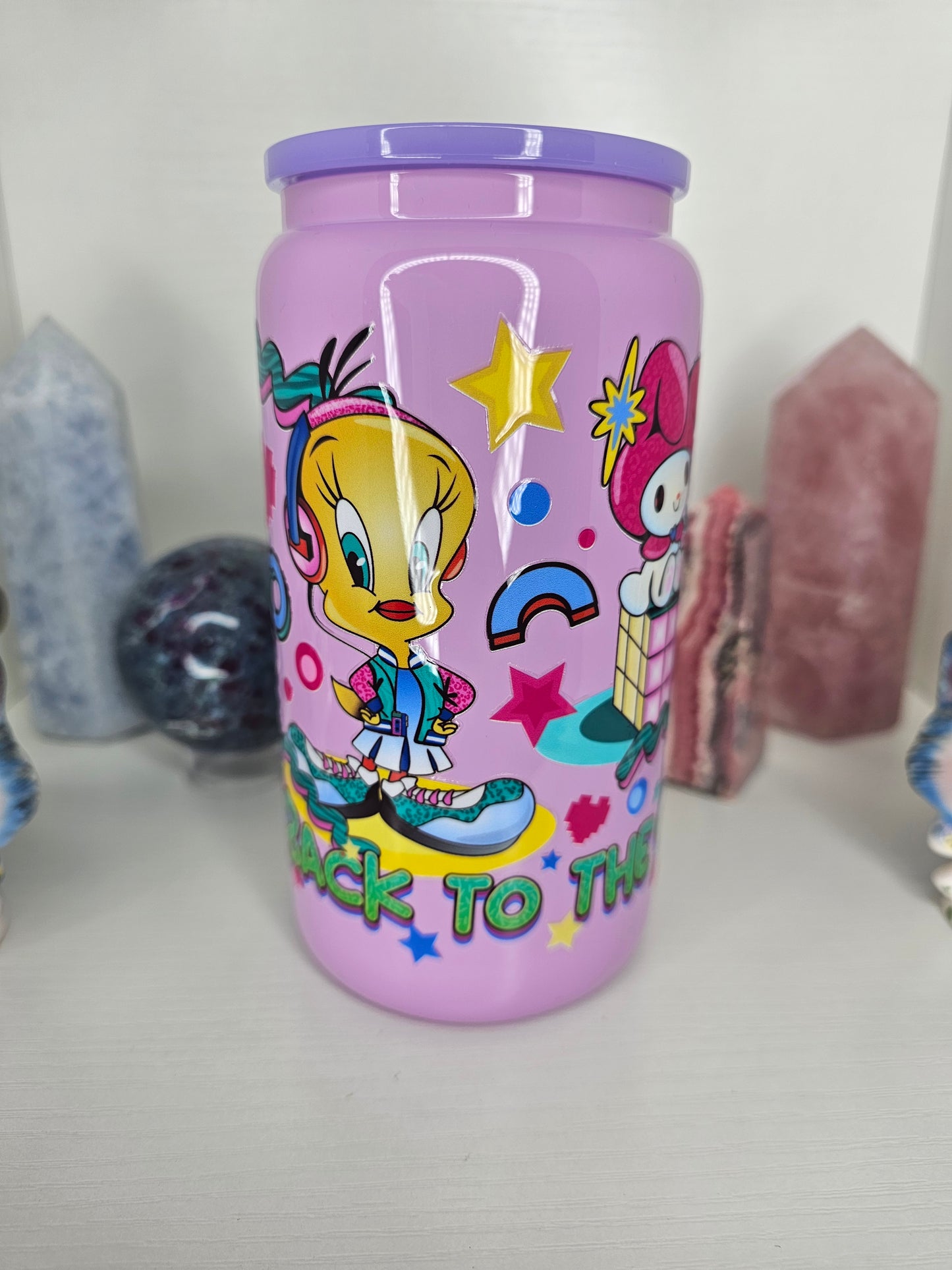 16oz 90's Glass Cup