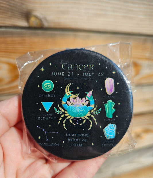 Zodiac Sign Compact Double Mirror