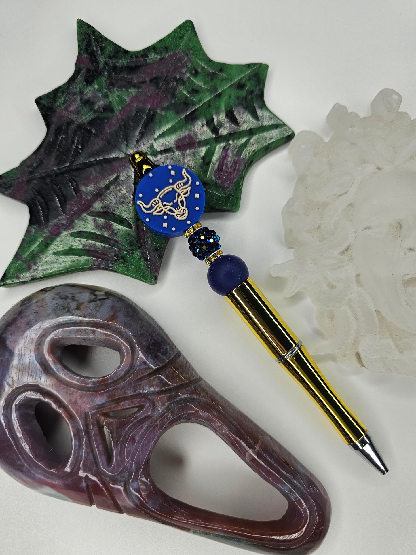 Taurus Zodiac Beaded Pen