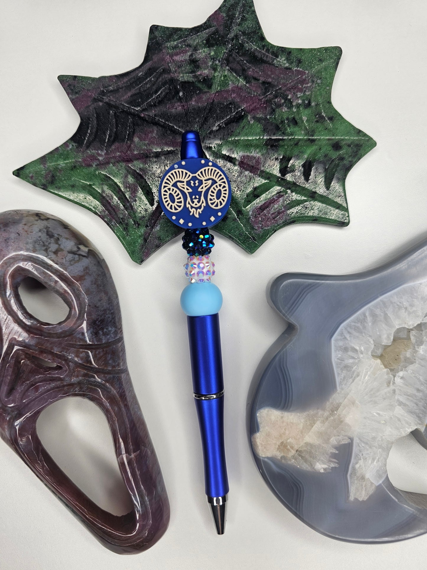Aries Zodiac Beaded Pen