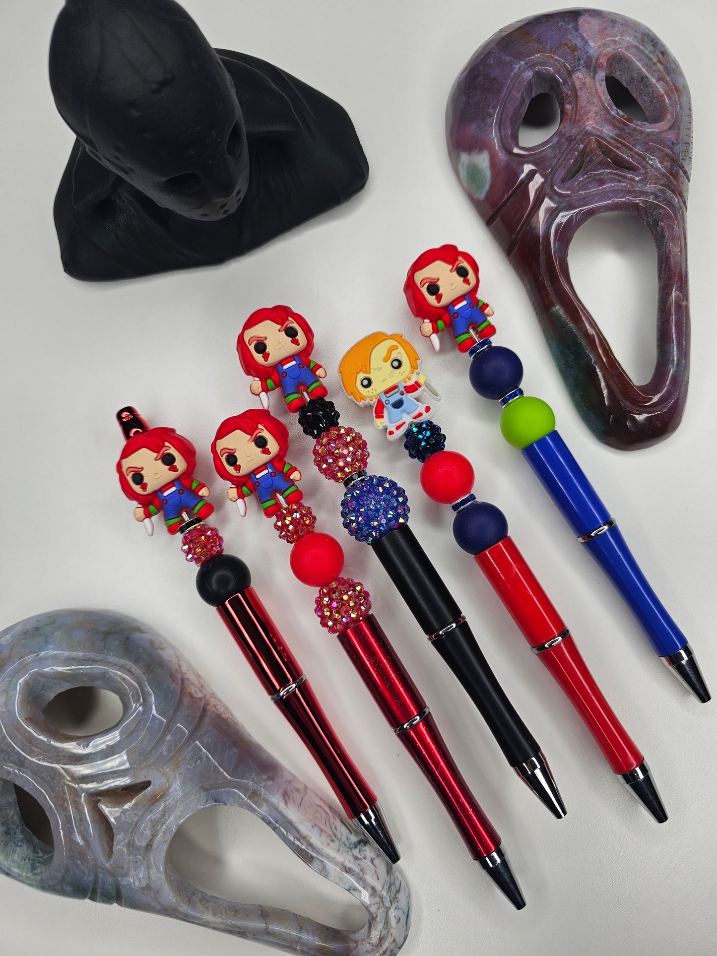 Spooky Doll Beaded Pen