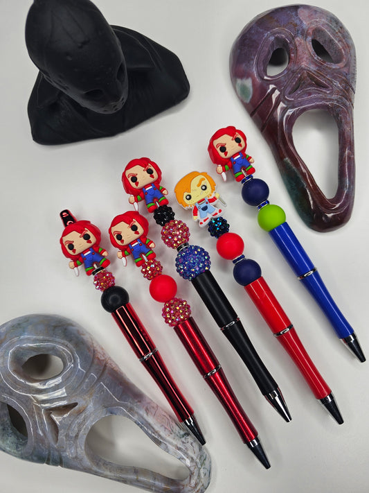 Spooky Doll Beaded Pen