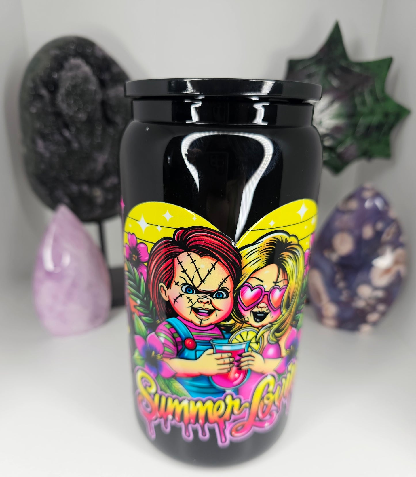 16oz Summerween Glass Cup