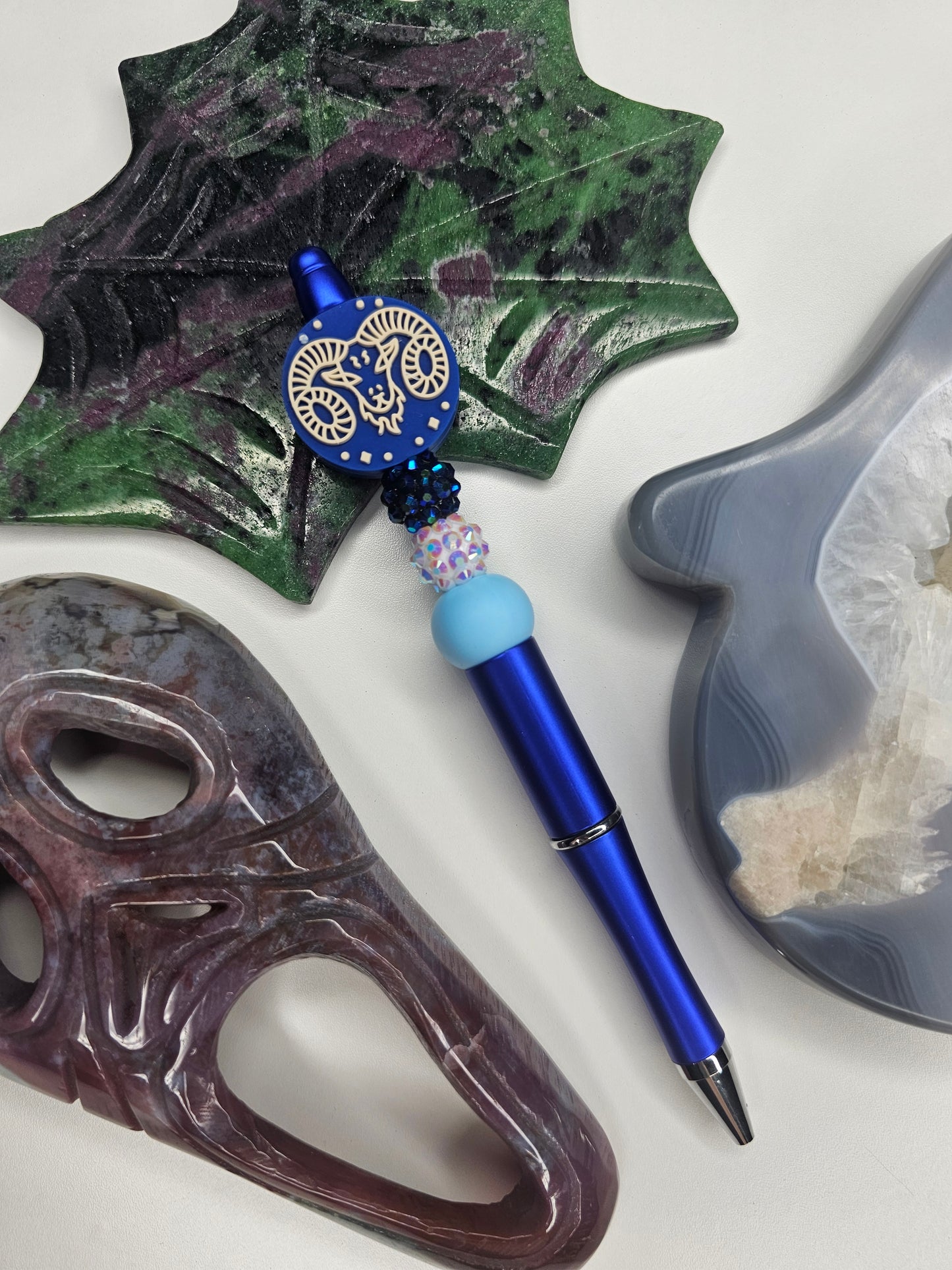 Aries Zodiac Beaded Pen