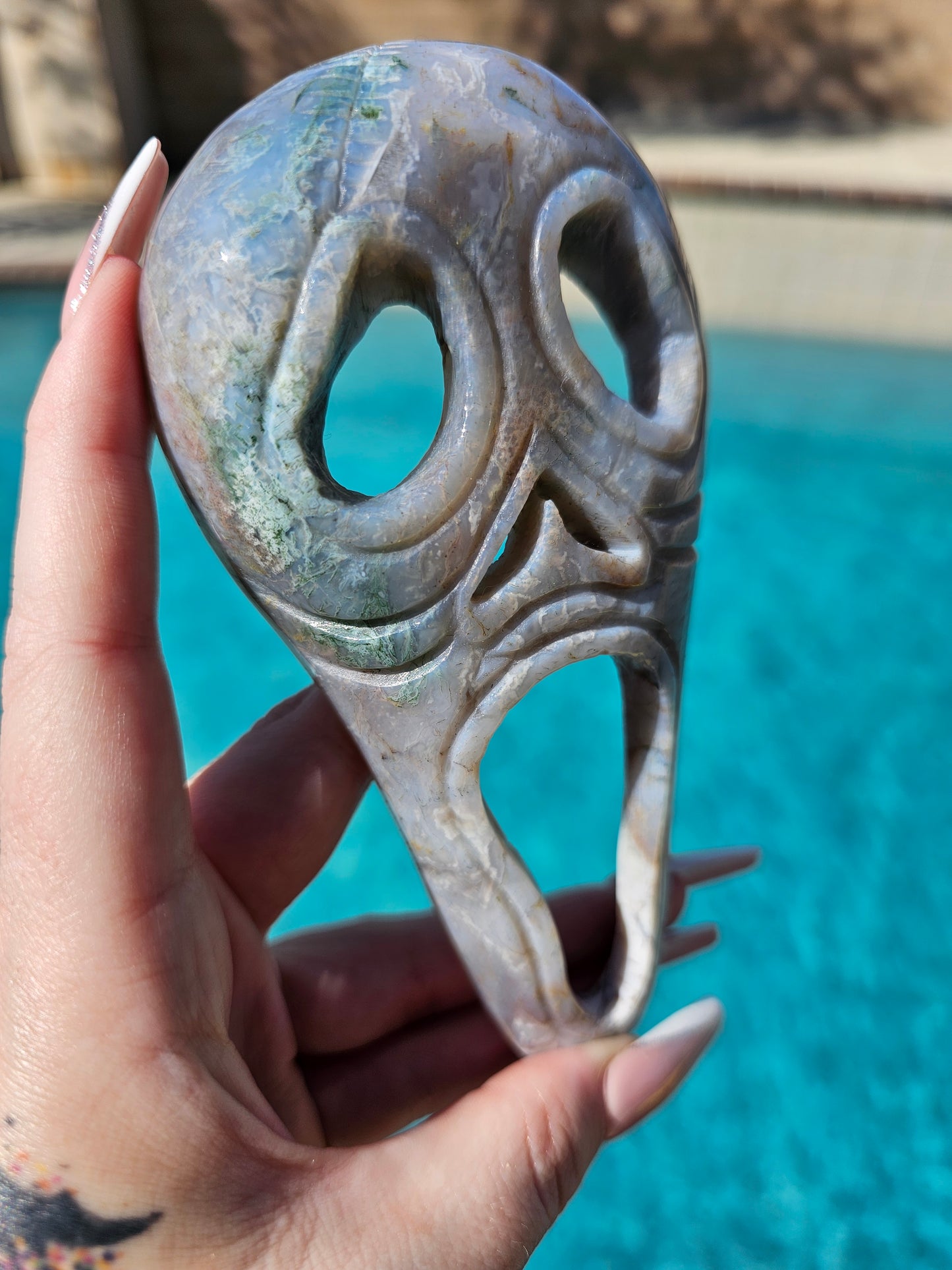 Moss Agate Ghostface Mask #1