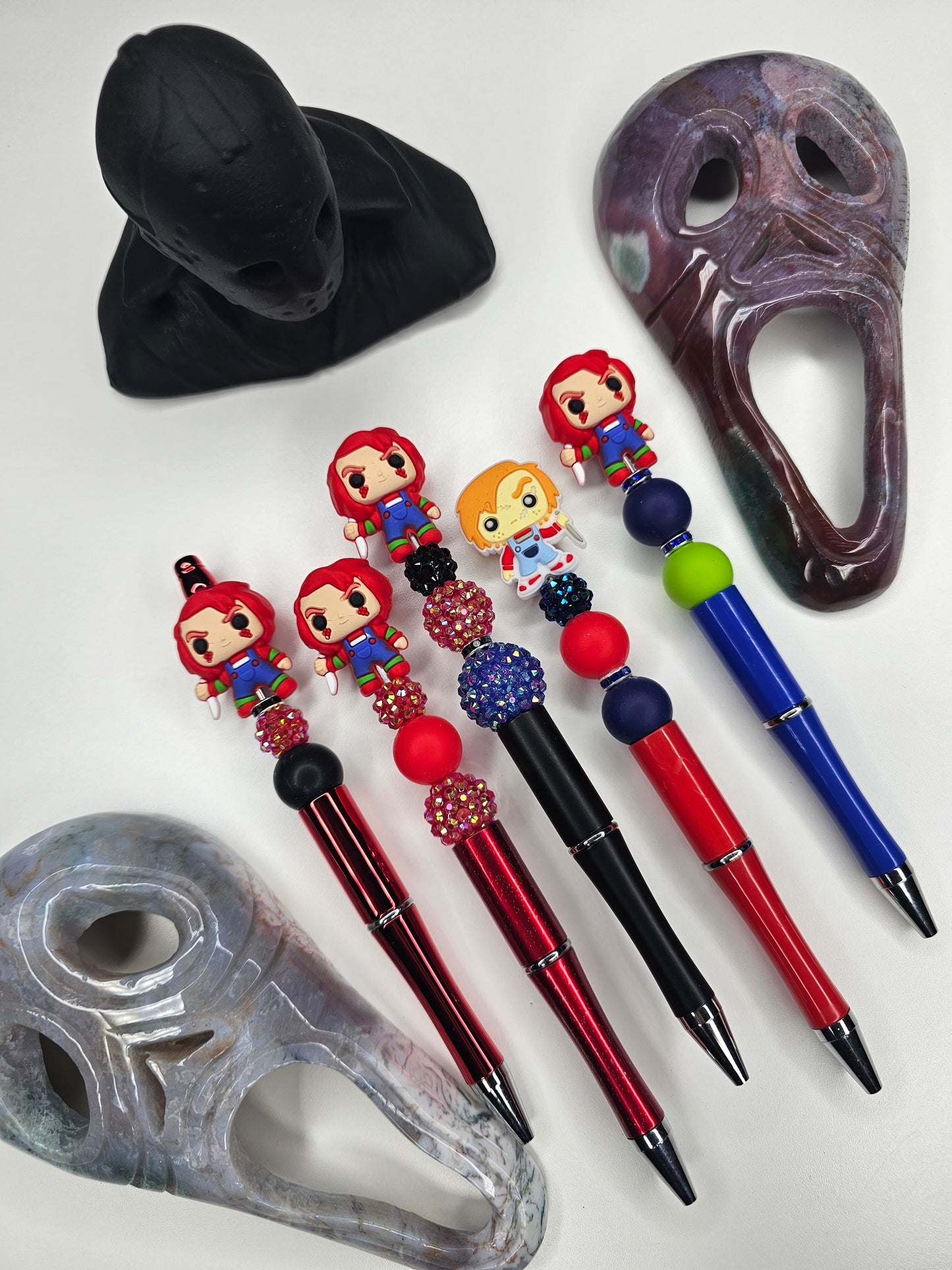 Spooky Doll Beaded Pen