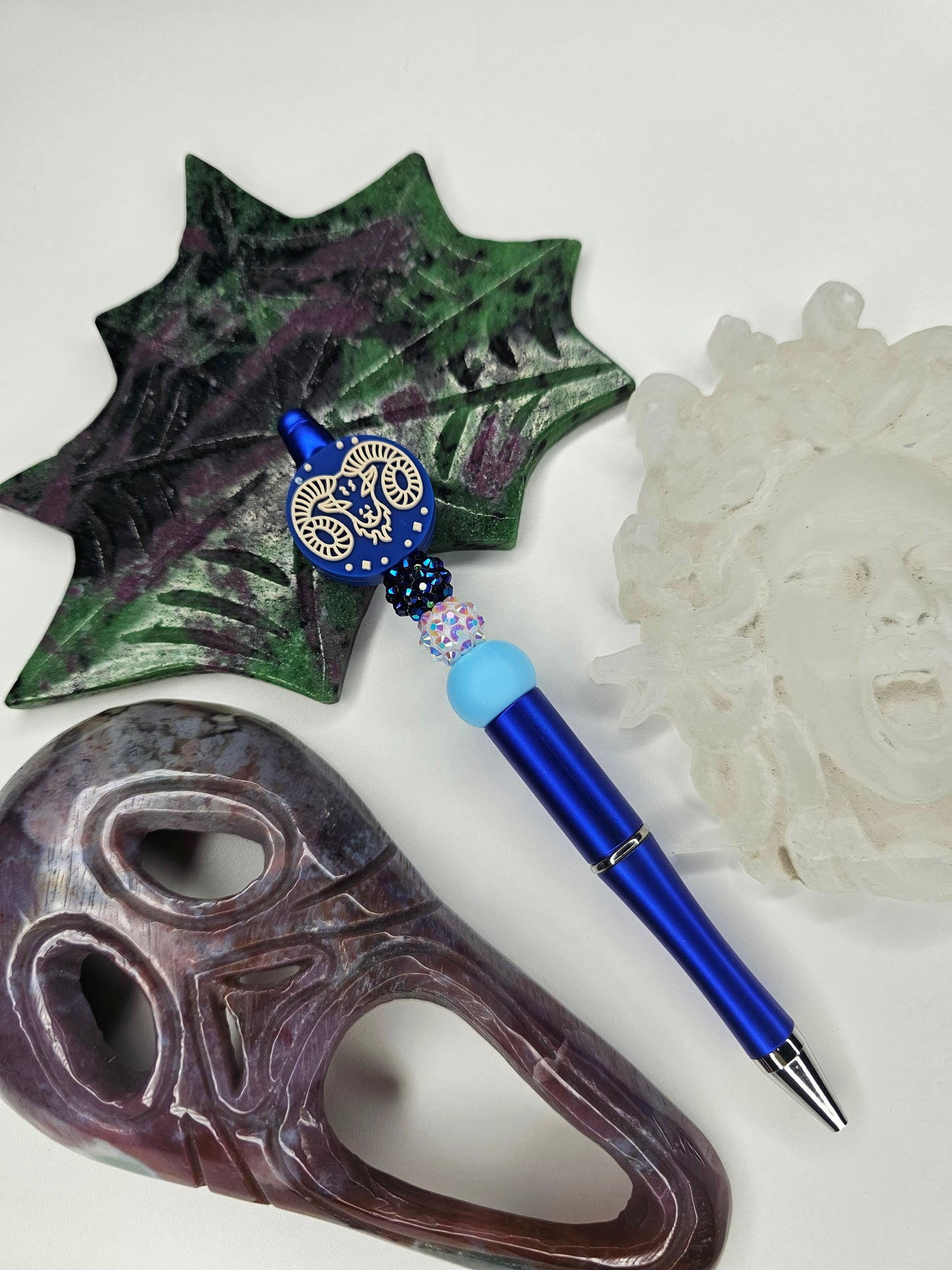 Aries Zodiac Beaded Pen