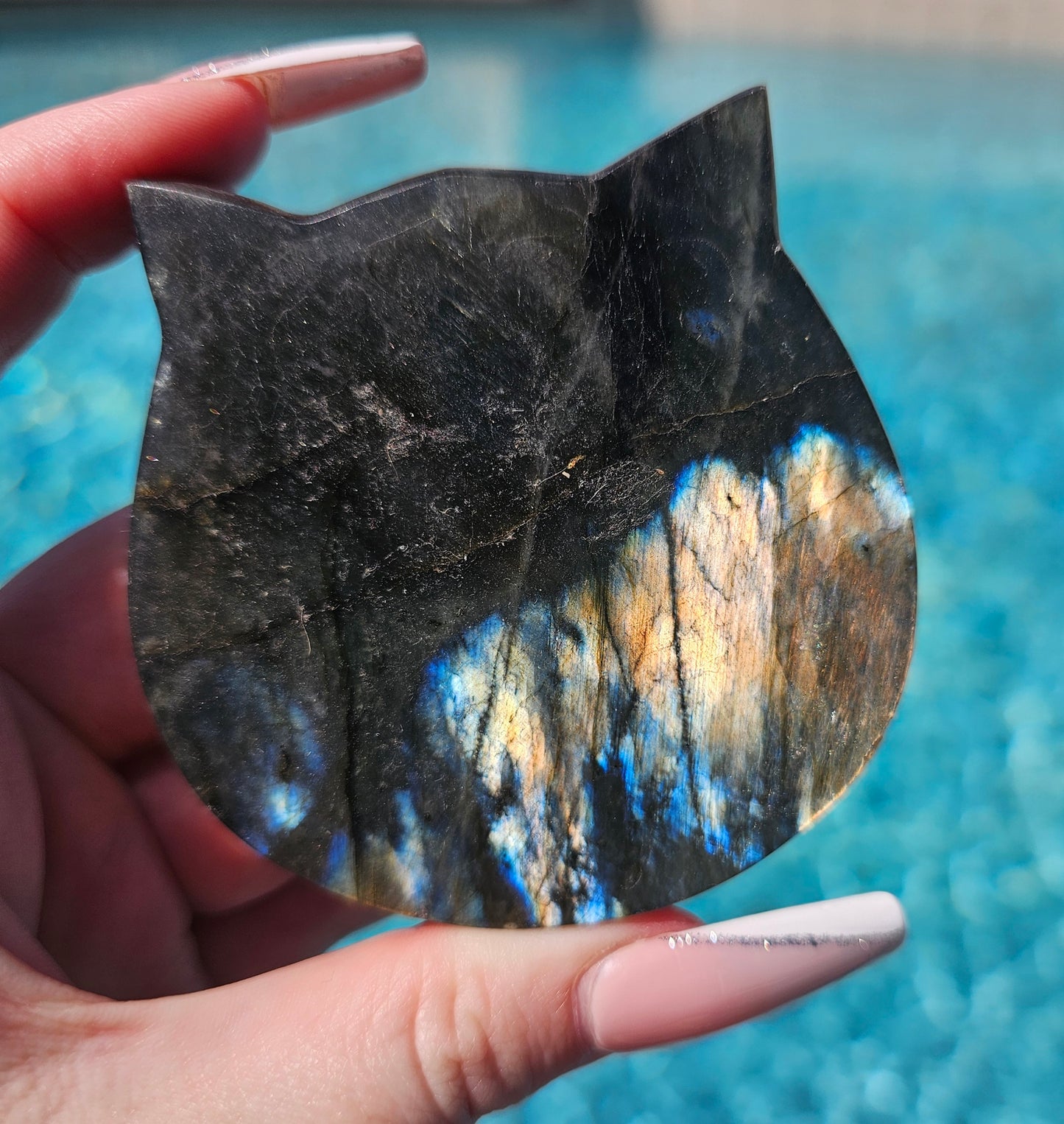 Labradorite Cat Head #1