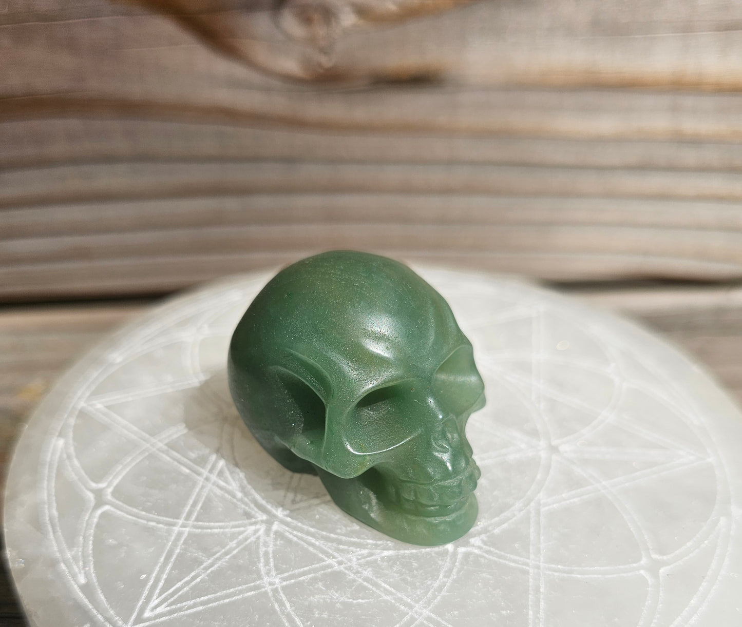 Green Aventurine Skull