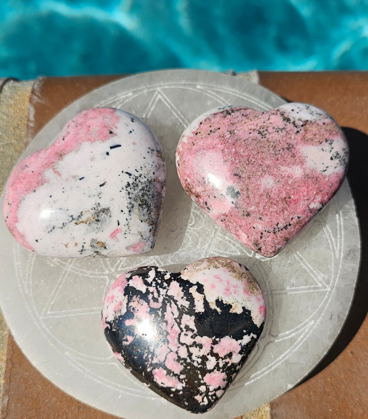 (1) Large Rhodonite Heart