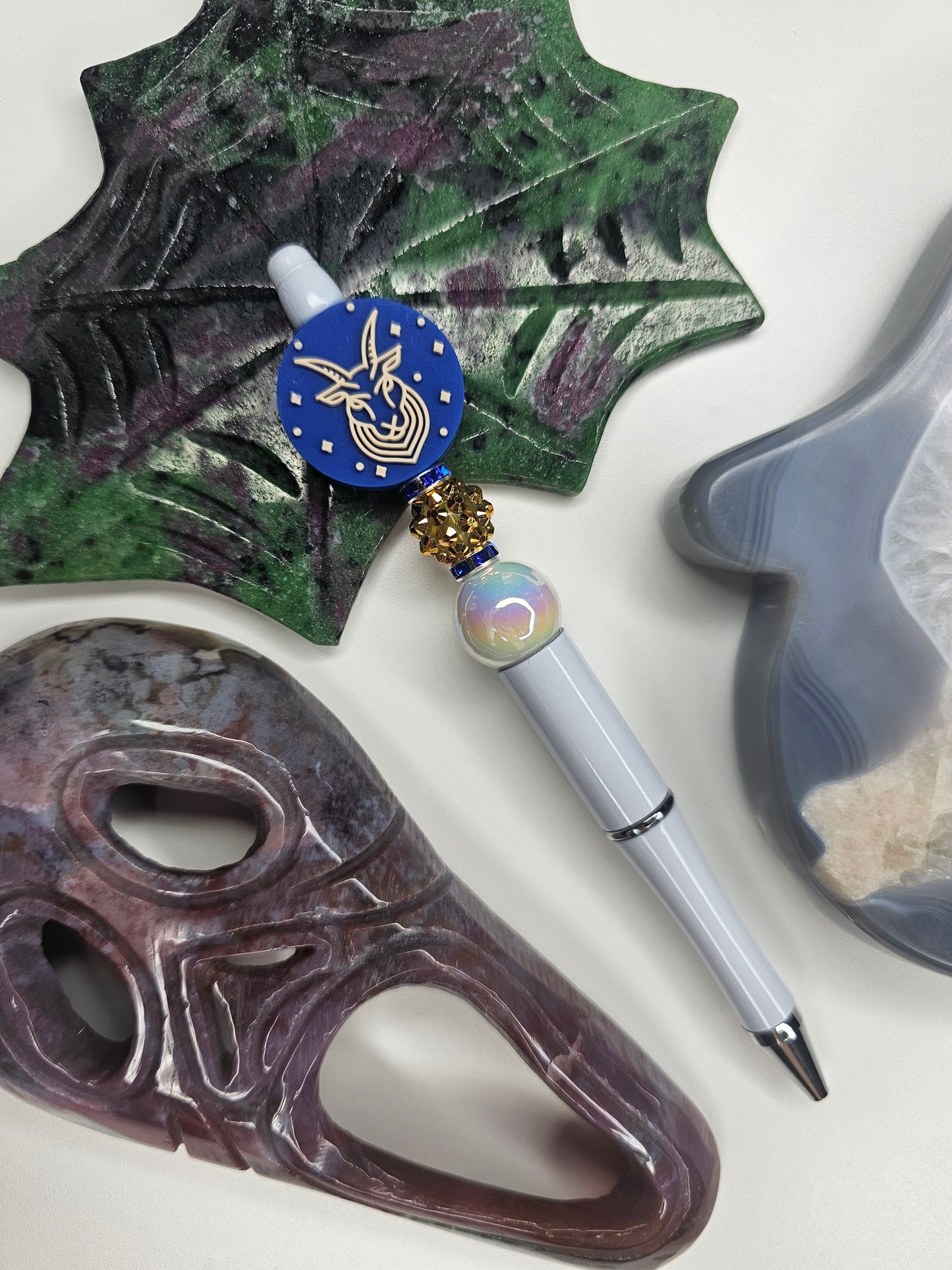 Capricorn Zodiac Beaded Pen